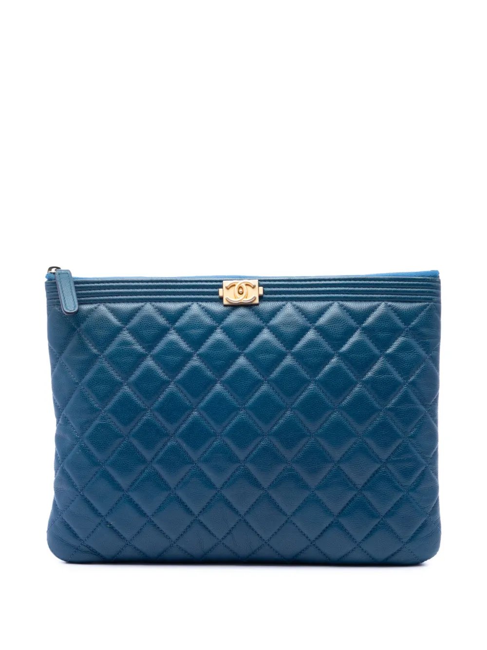 2017-2018 Medium Quilted Caviar Boy O Case clutch bag