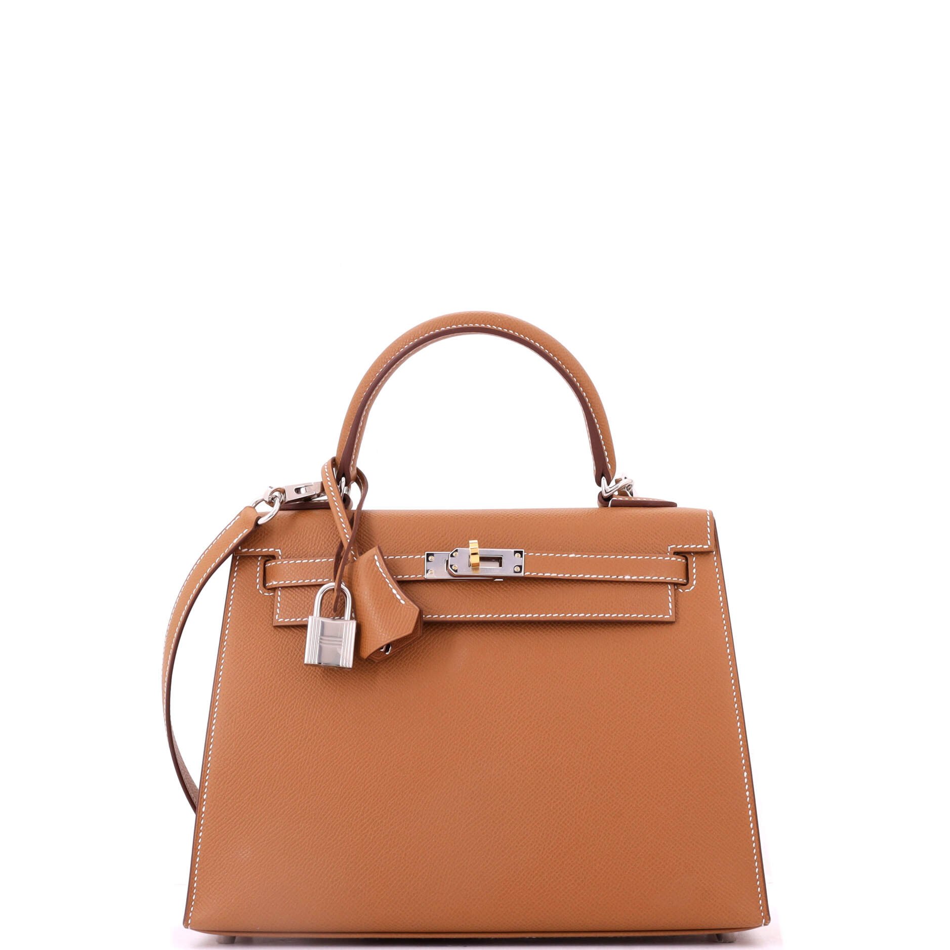 Kelly Handbag Gold Epsom with Electrum Hardware 25