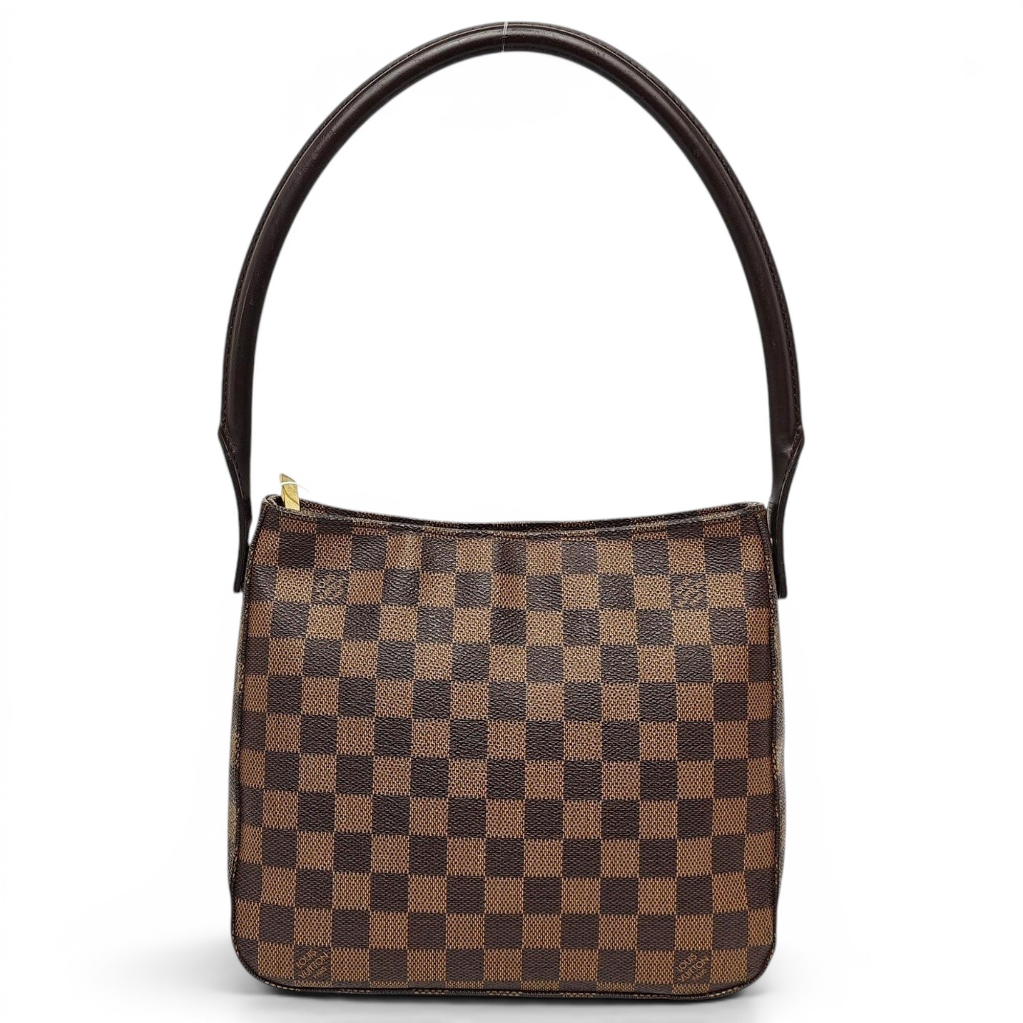 Looping leather handbag