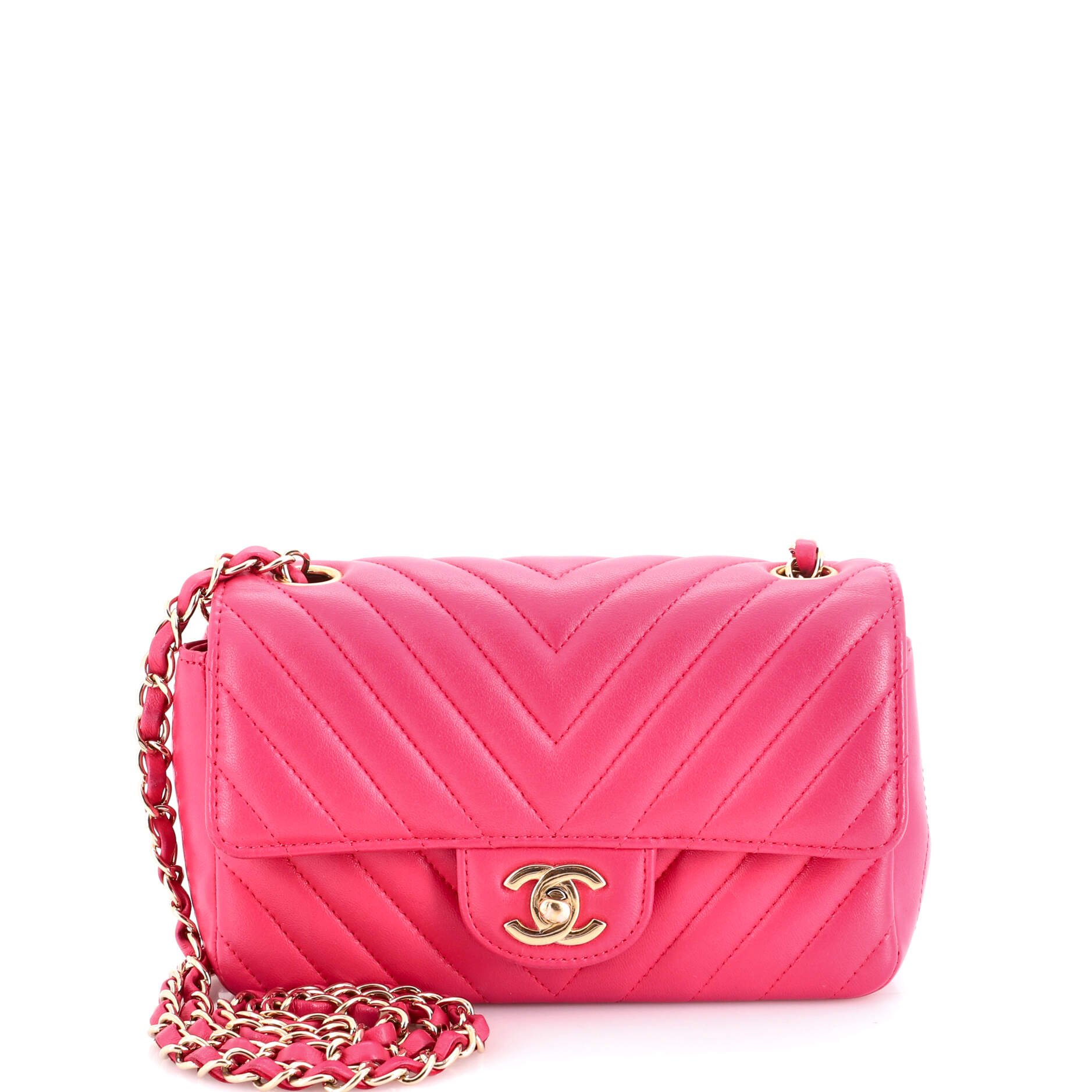 Classic Single Flap Bag Chevron Lambskin Mini