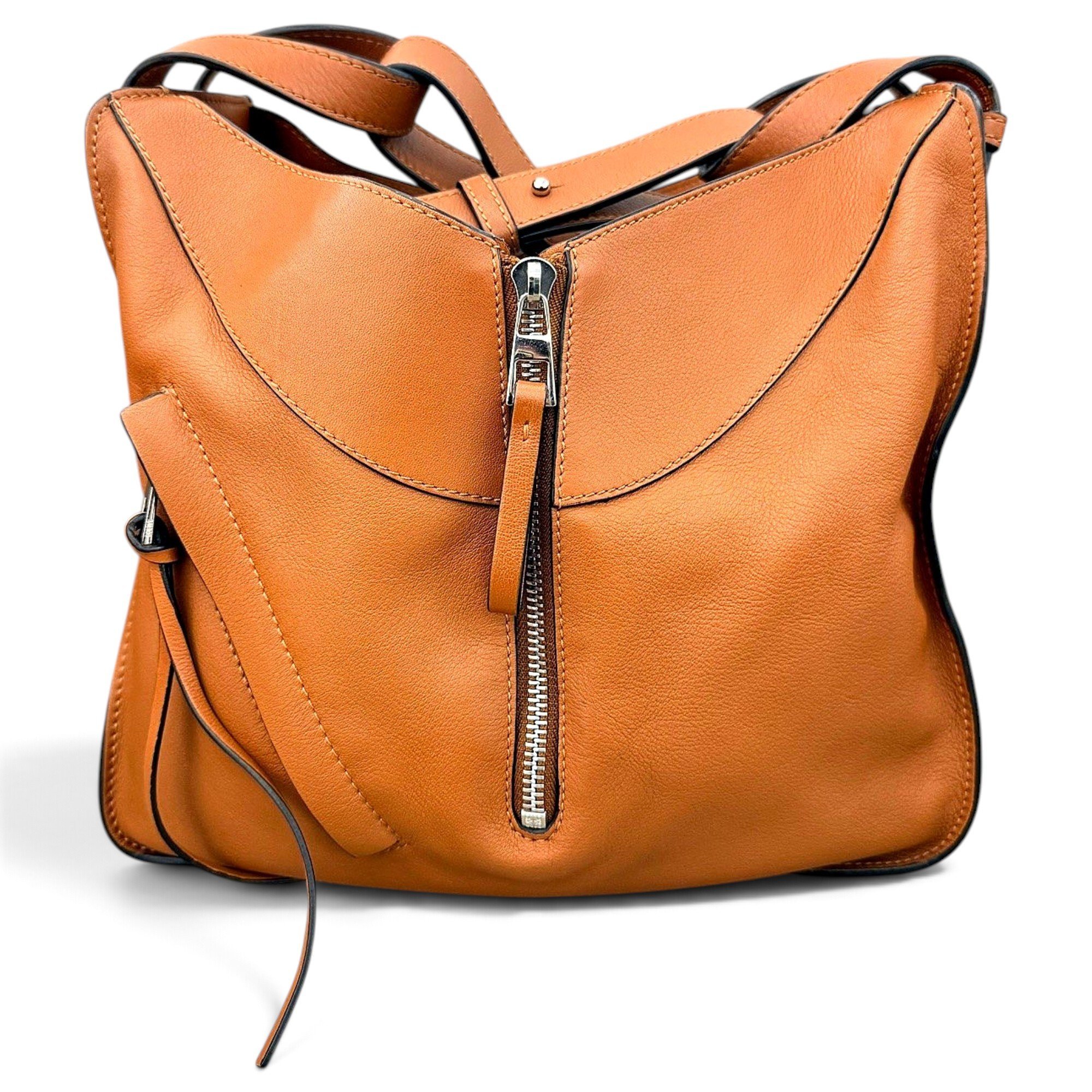 Hammock leather handbag