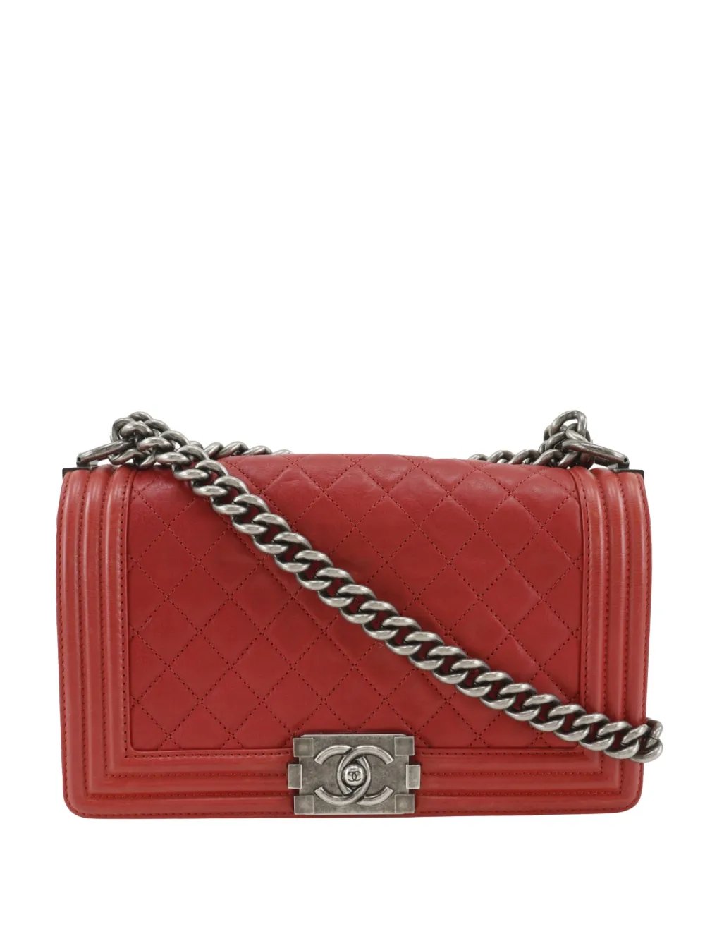 2012-2013 Old Medium Quilted Lambskin Boy Flap crossbody bag