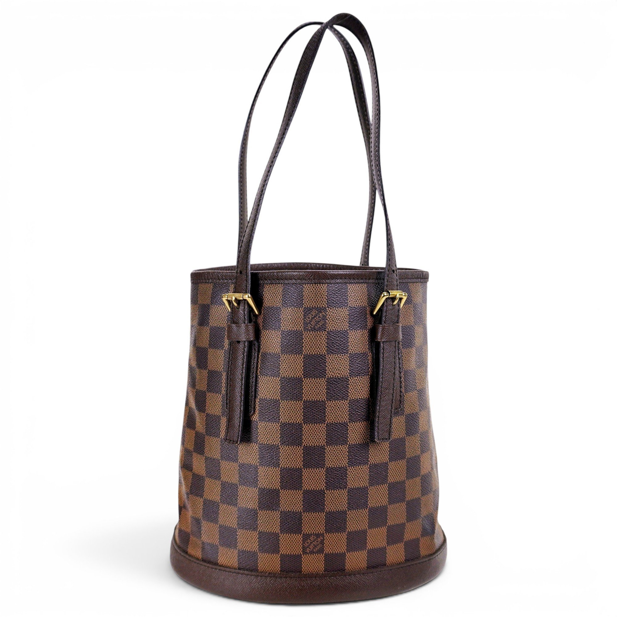 Bucket leather handbag
