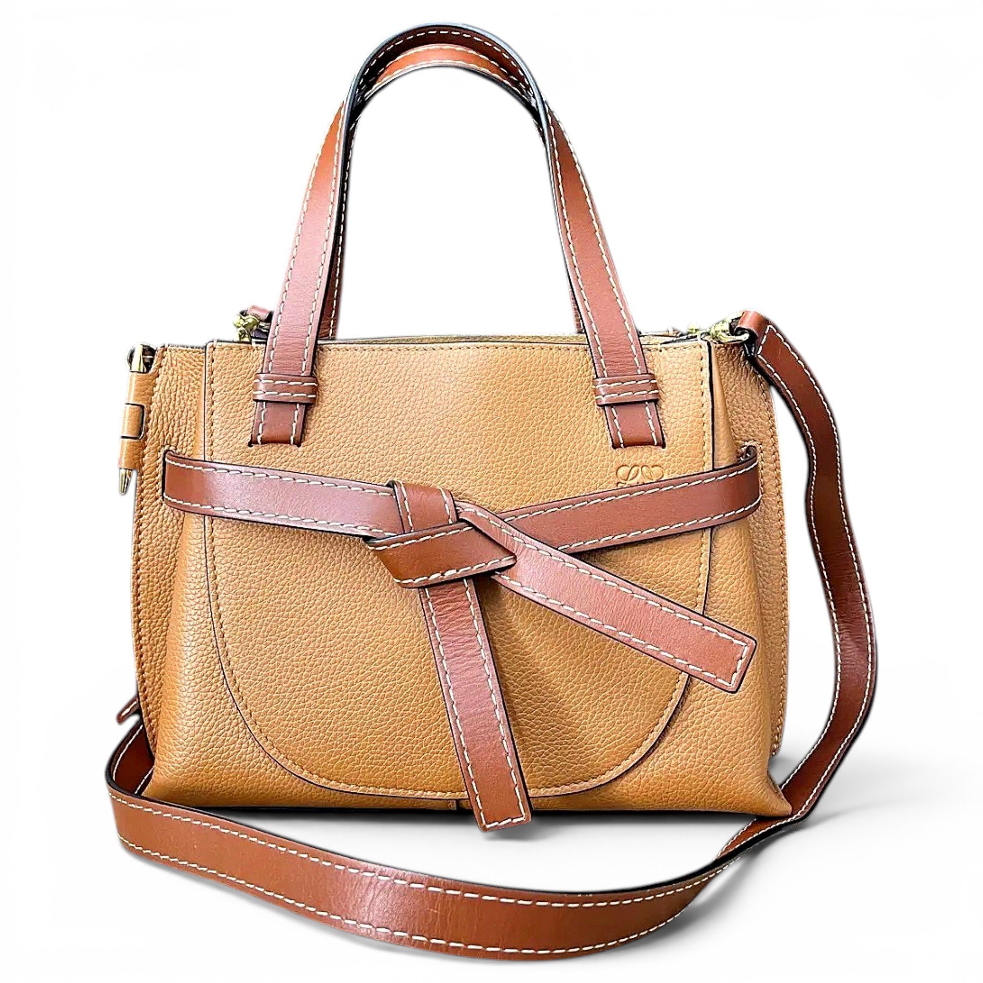 Gate Top Handle leather crossbody bag