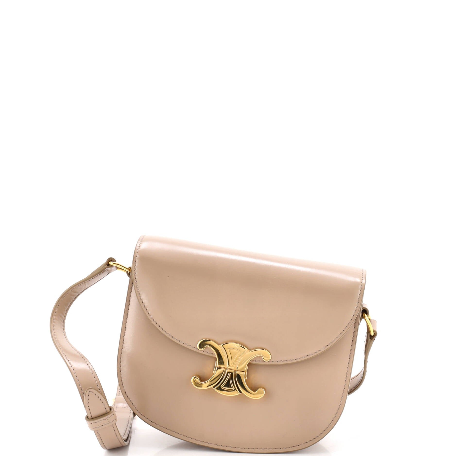 Triomphe Besace Clea Flap Bag Leather