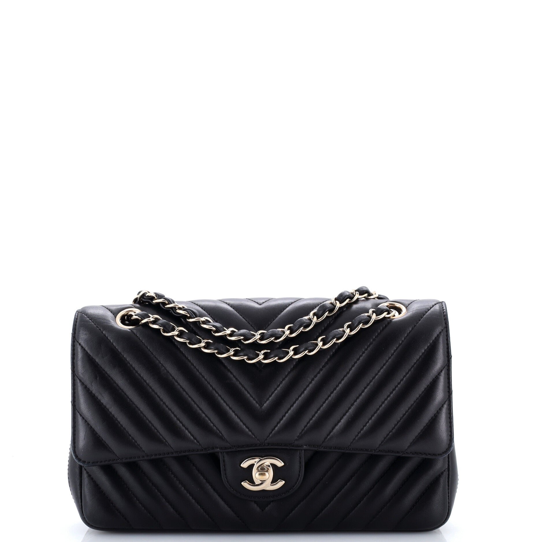 Classic Double Flap Bag Chevron Lambskin Medium