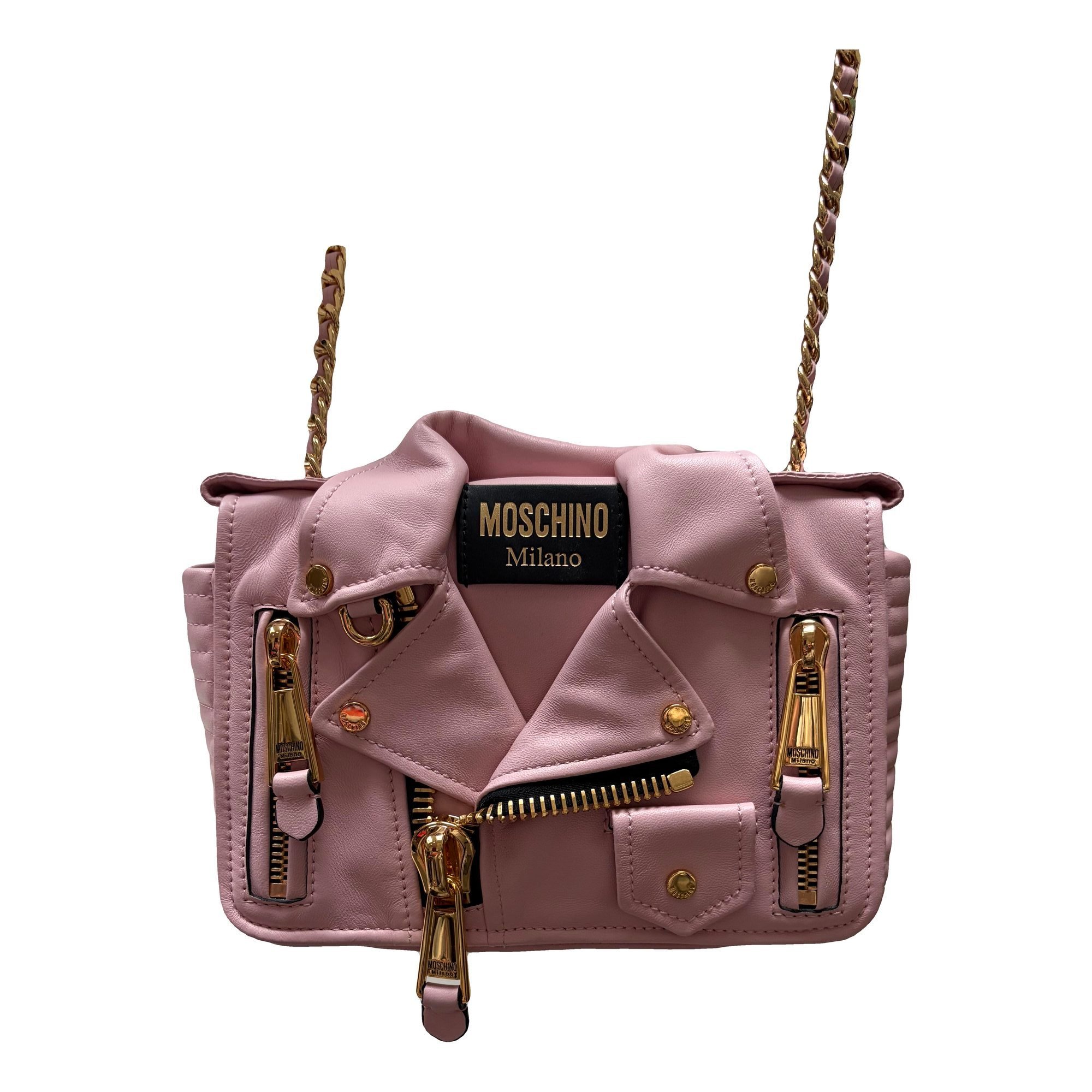 Biker leather handbag