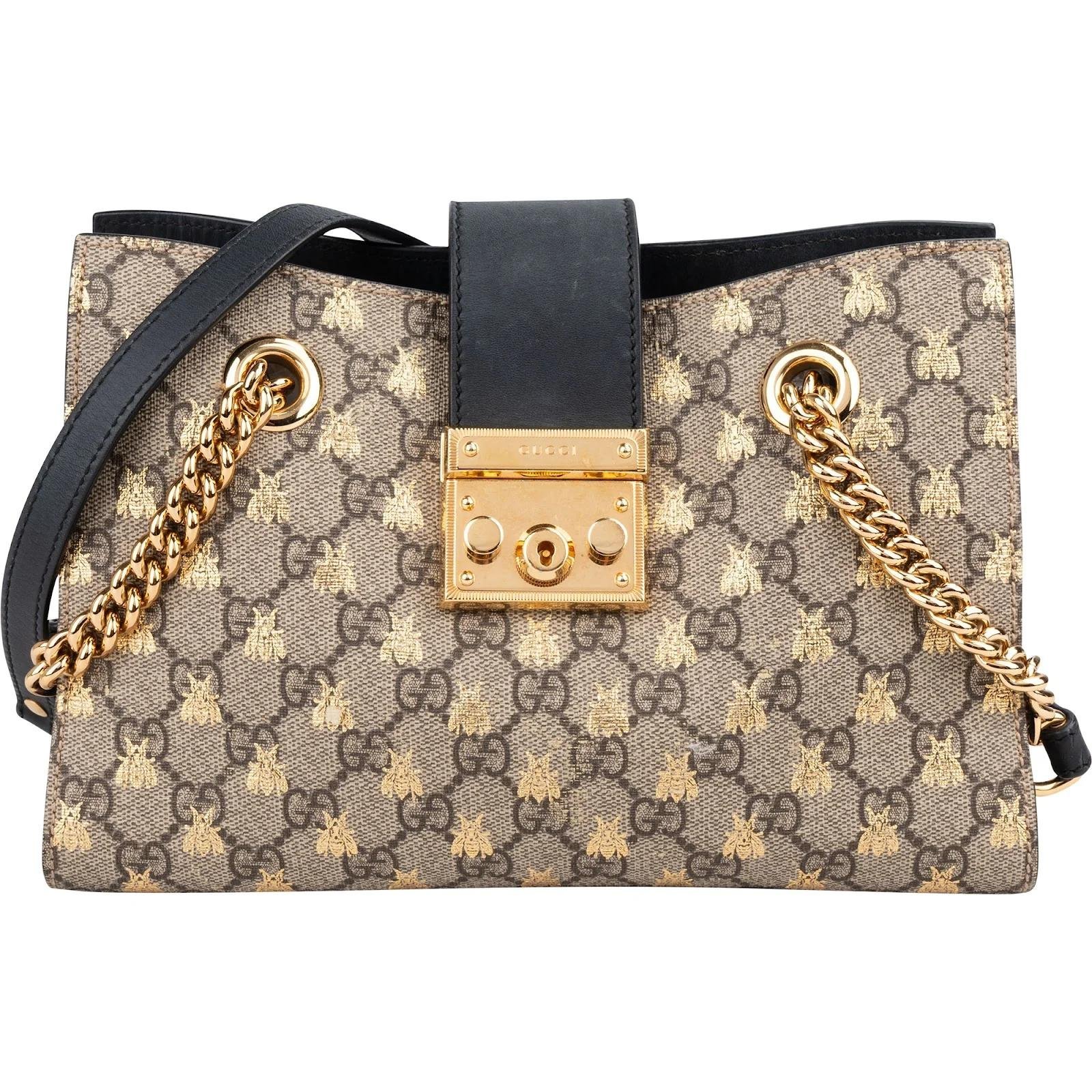 Padlock leather handbag