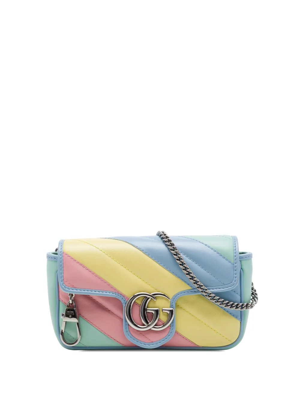 2016-2026 Mini GG Marmont Matelasse Diagonal Calfskin Flap crossbody bag
