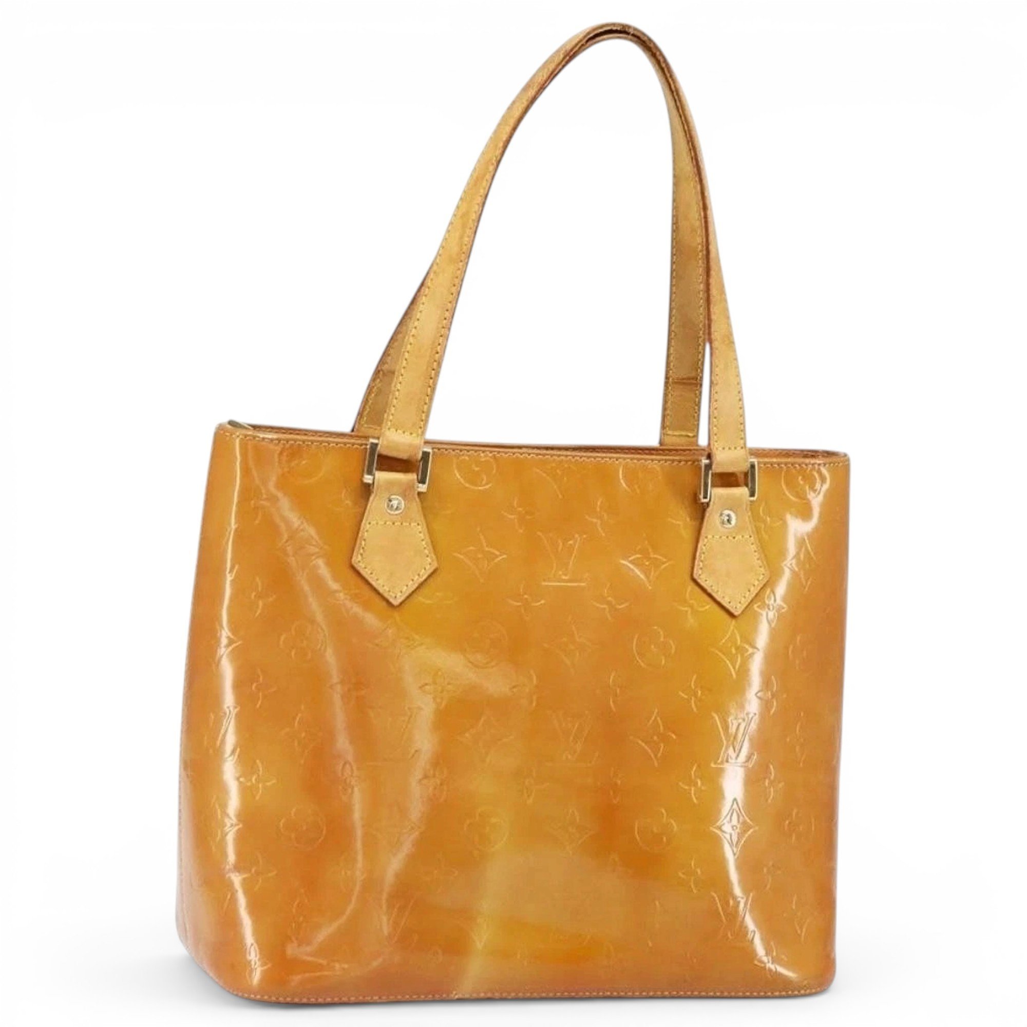 Patent leather handbag