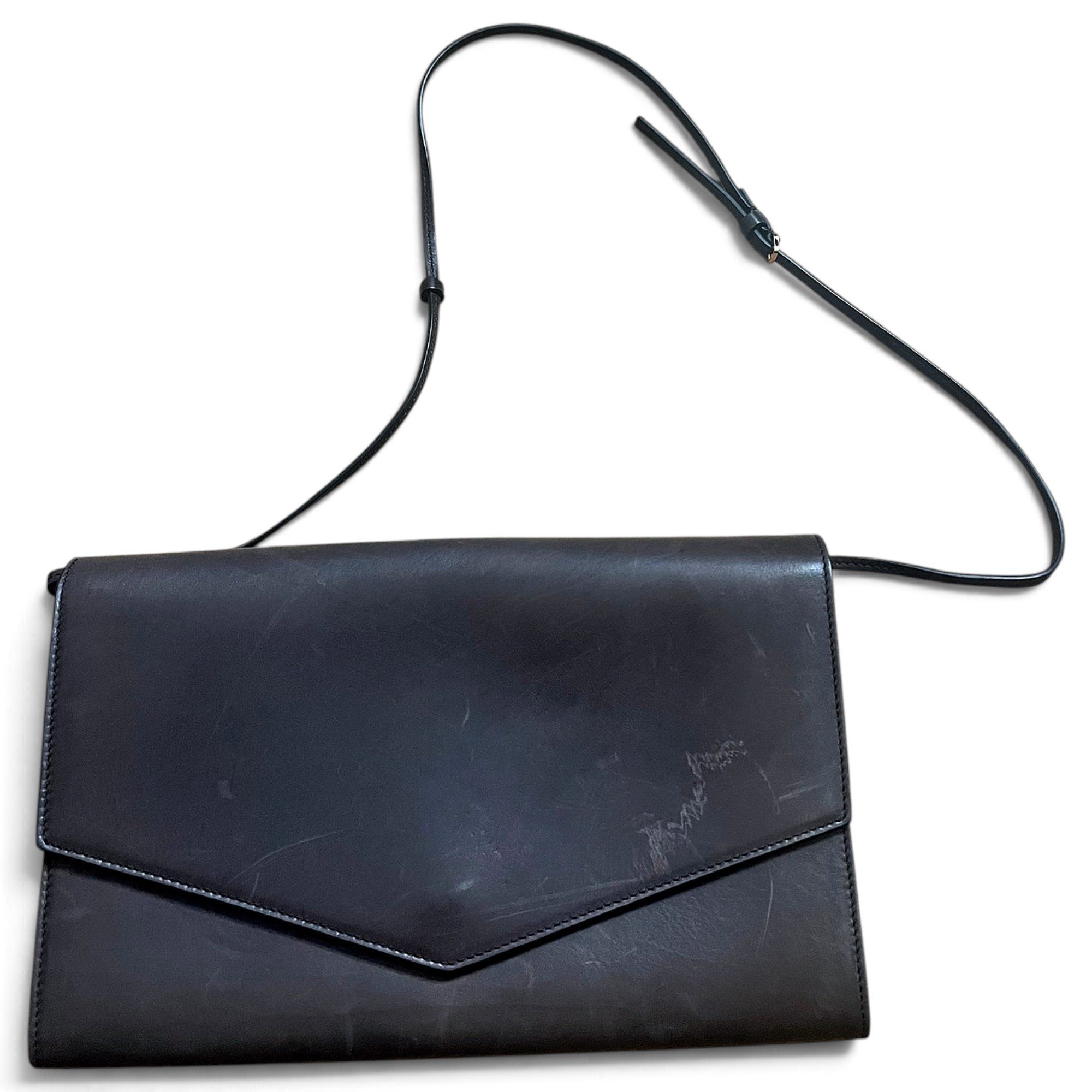 Leather clutch bag