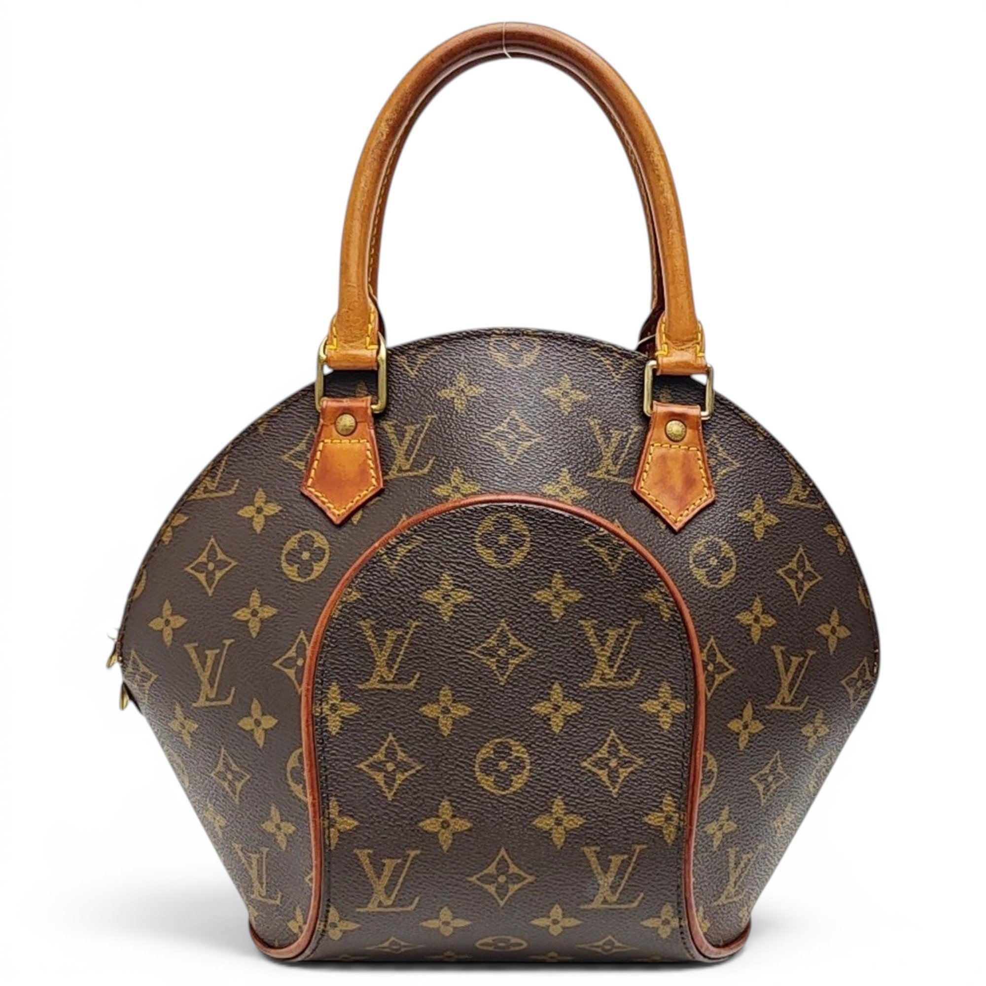 Ellipse leather handbag