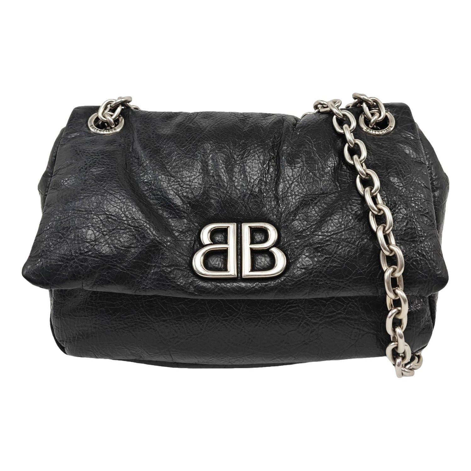BB chain leather handbag
