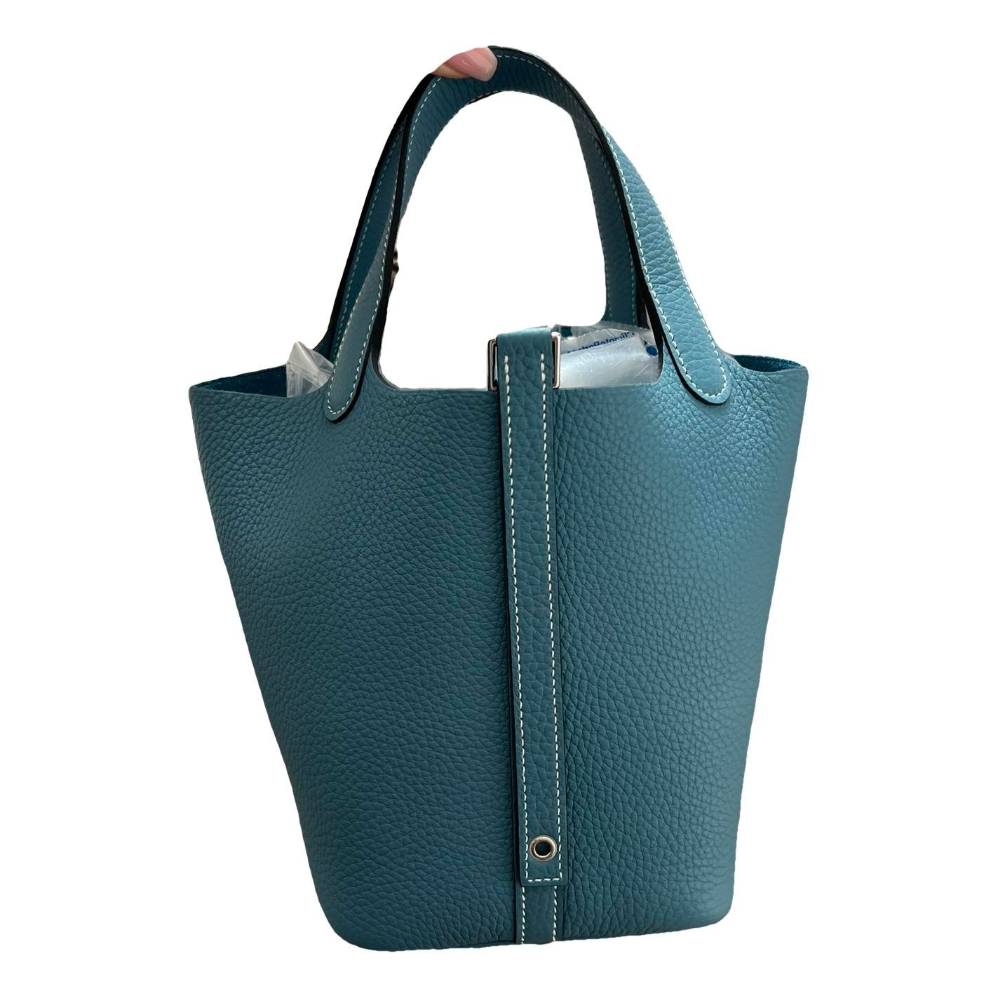 Hermes Picotin Handbag Toile Jean