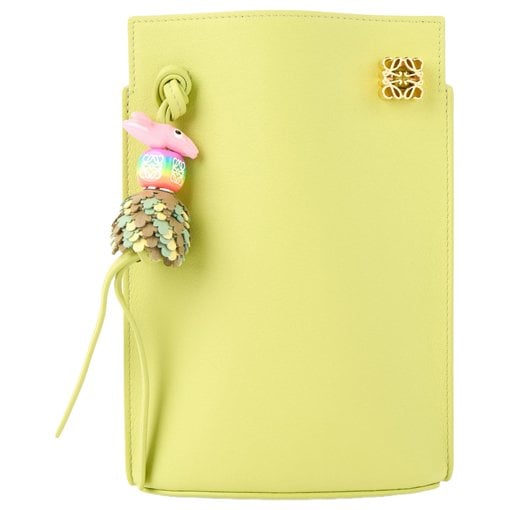 Leather clutch bag