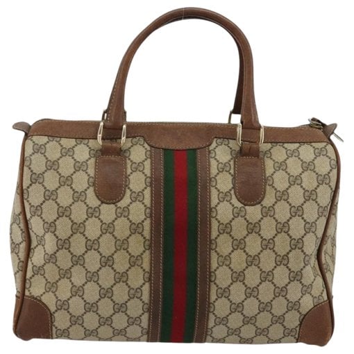 Boston leather bowling bag