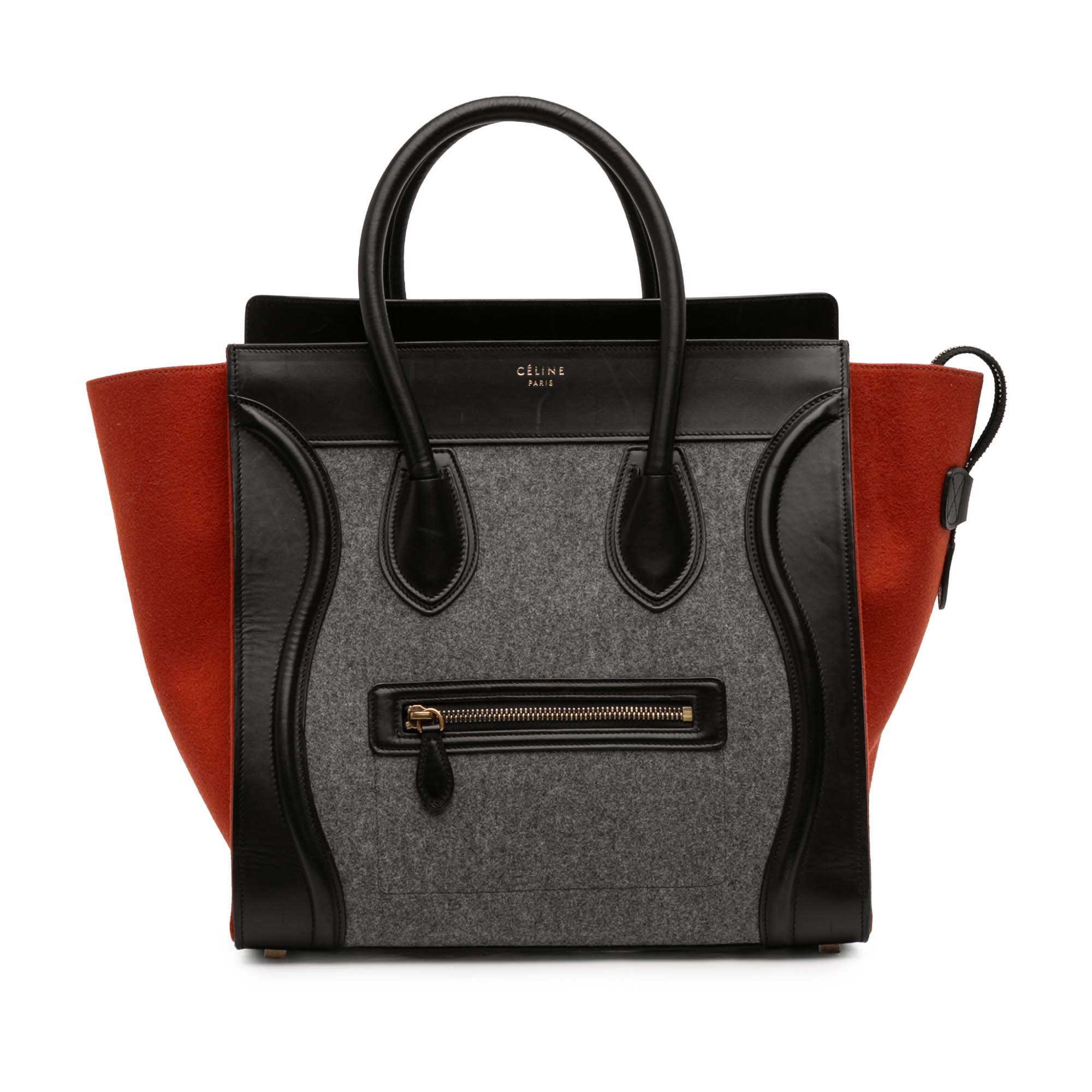 Luggage pony-style calfskin handbag