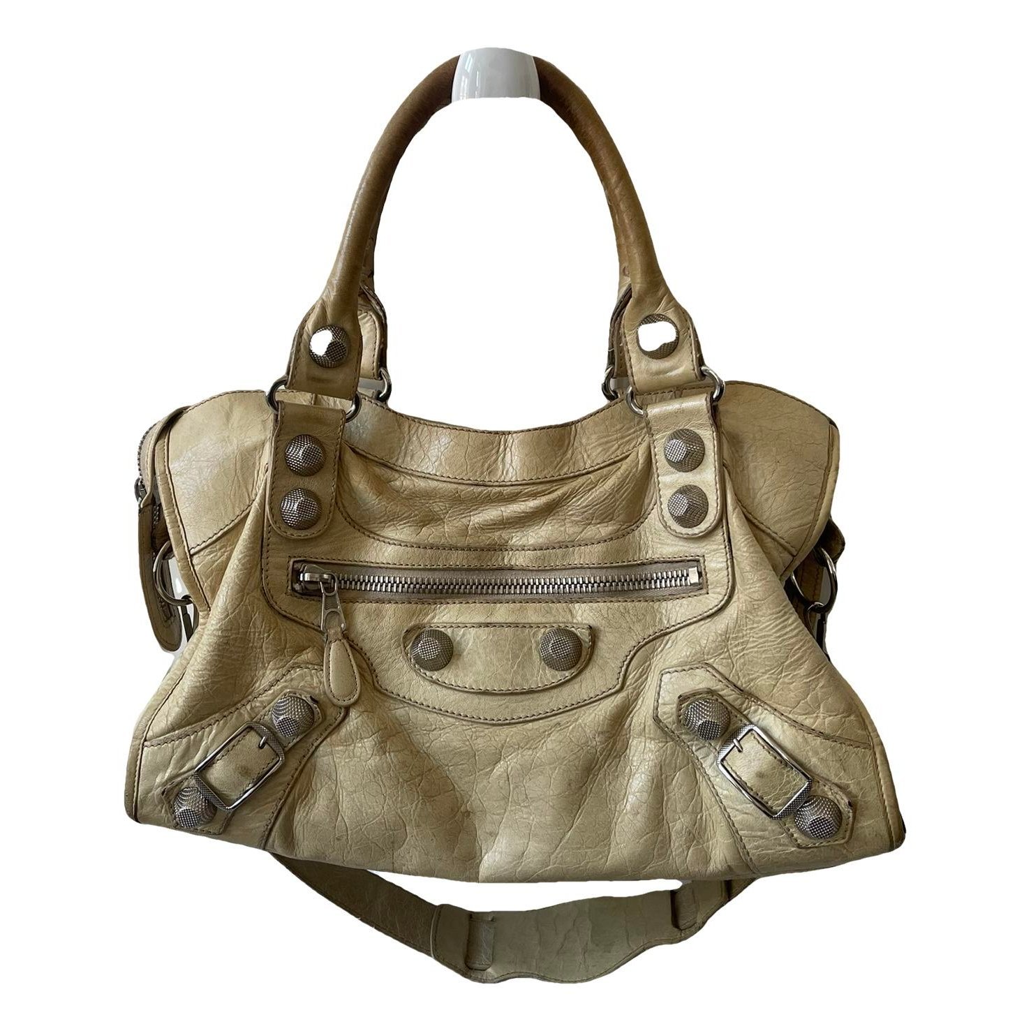 City leather handbag