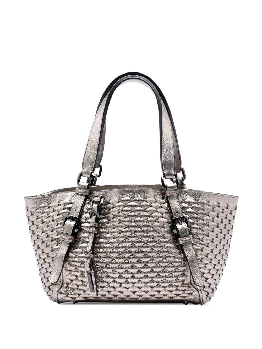 2000-2017 Metallic Woven Leather tote bag