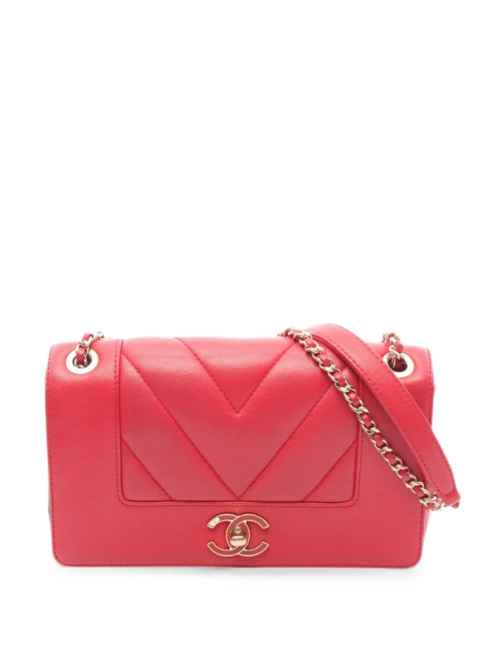 2017-2018 Chevron V-stitch shoulder bag