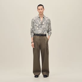 "Eperon d'Or Quadrilignes" straight cut shirt