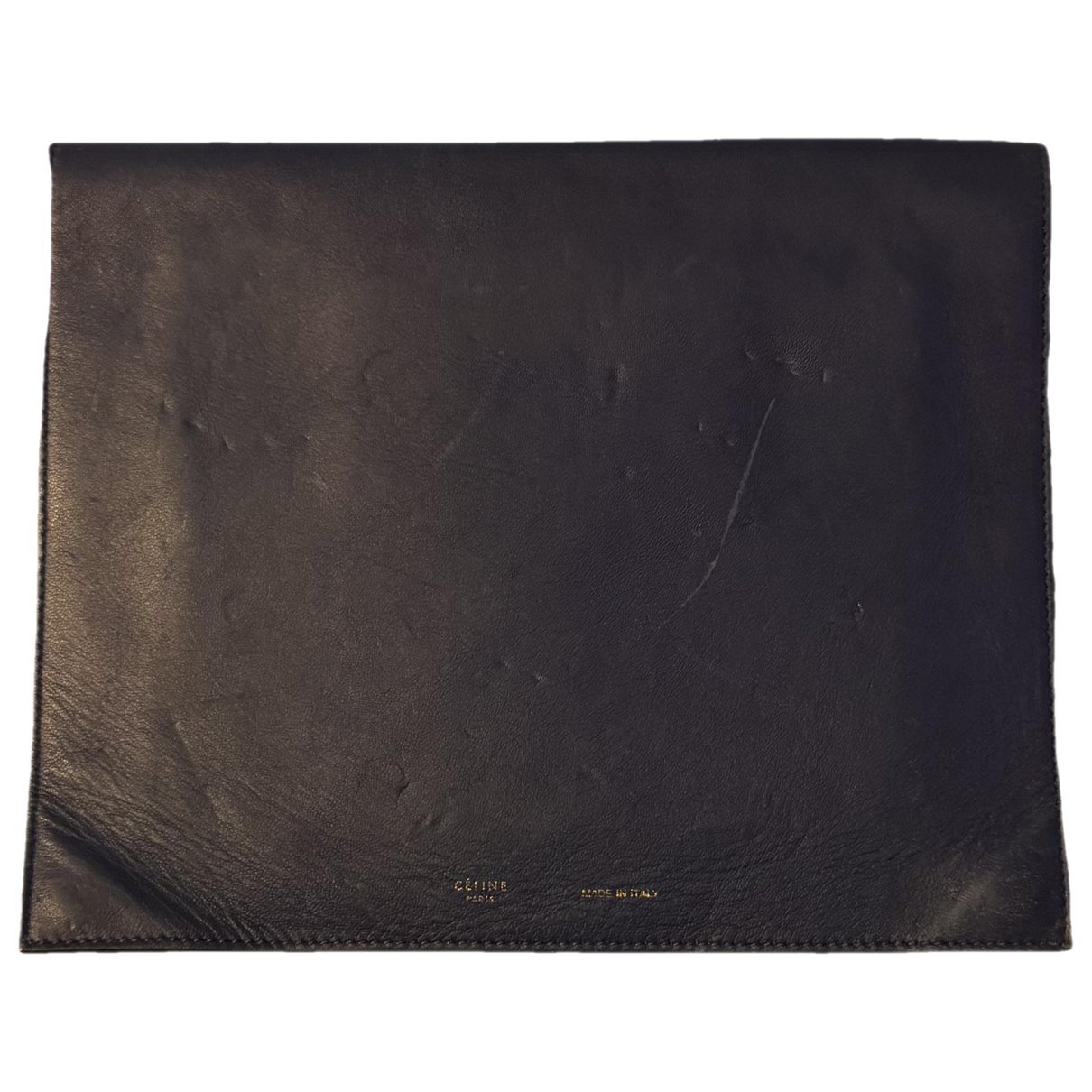Leather clutch bag