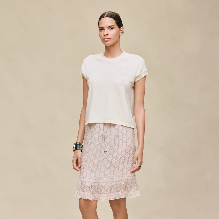 Blanc Naturel Short-sleeve Sweater