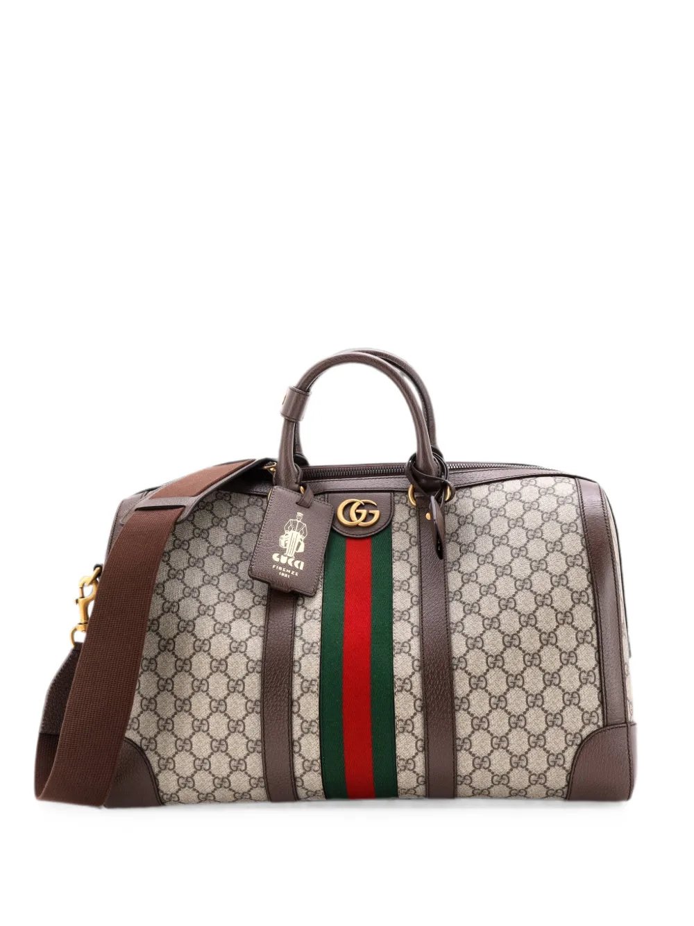 Savoy Web Convertible Duffle Bag GG Coated Canvas Medium travel bag