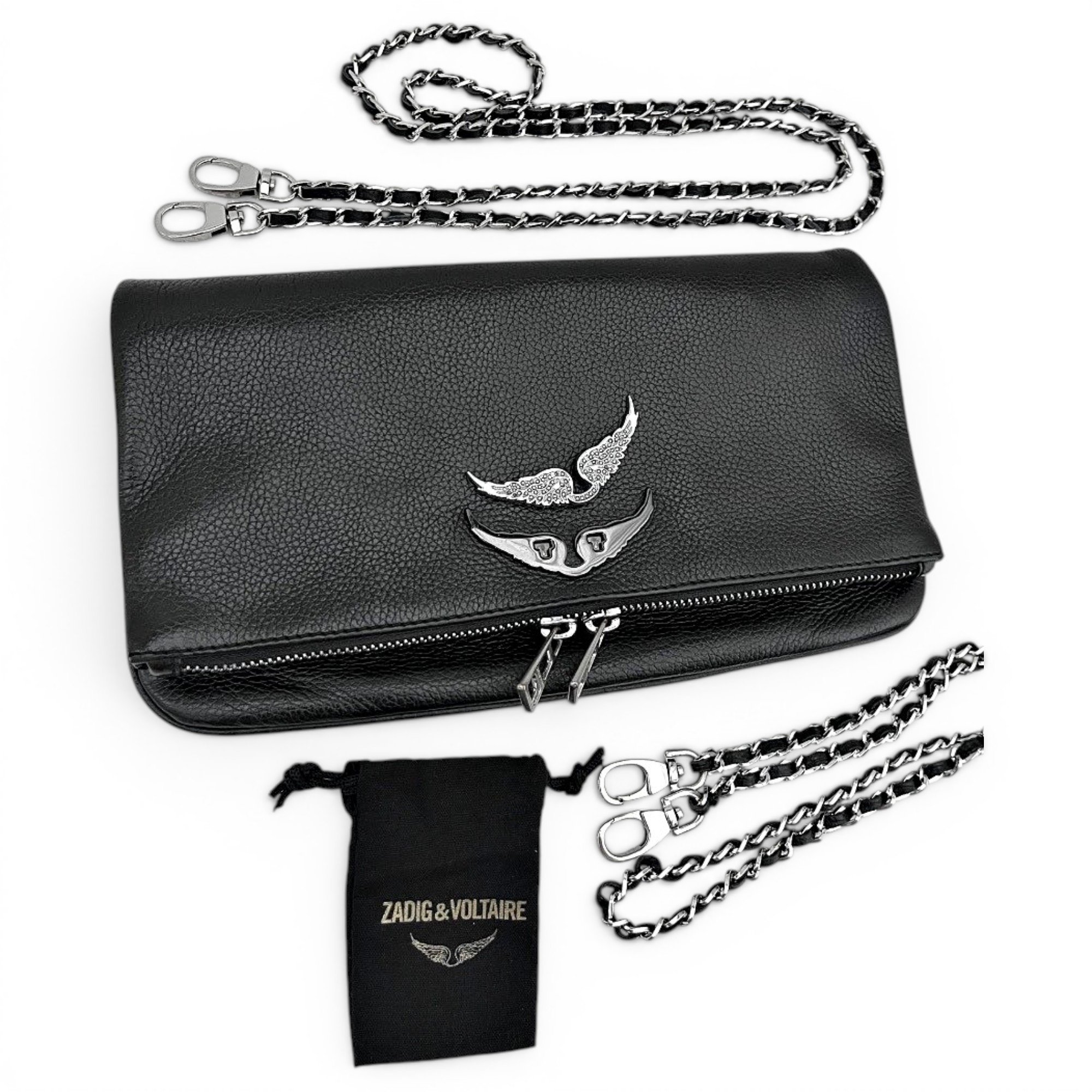 Rock leather crossbody bag