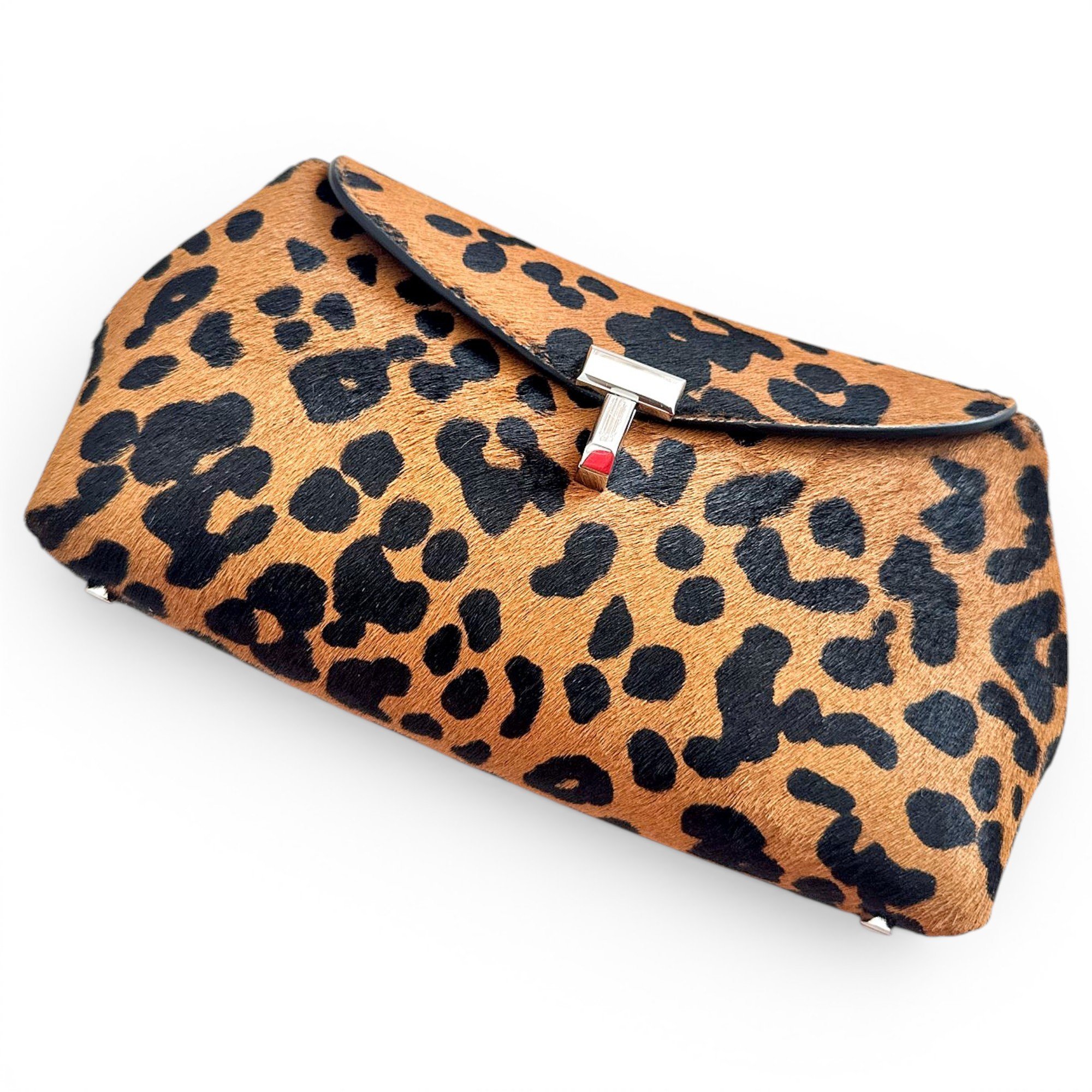 Toteme T-Lock pony-style calfskin clutch bag