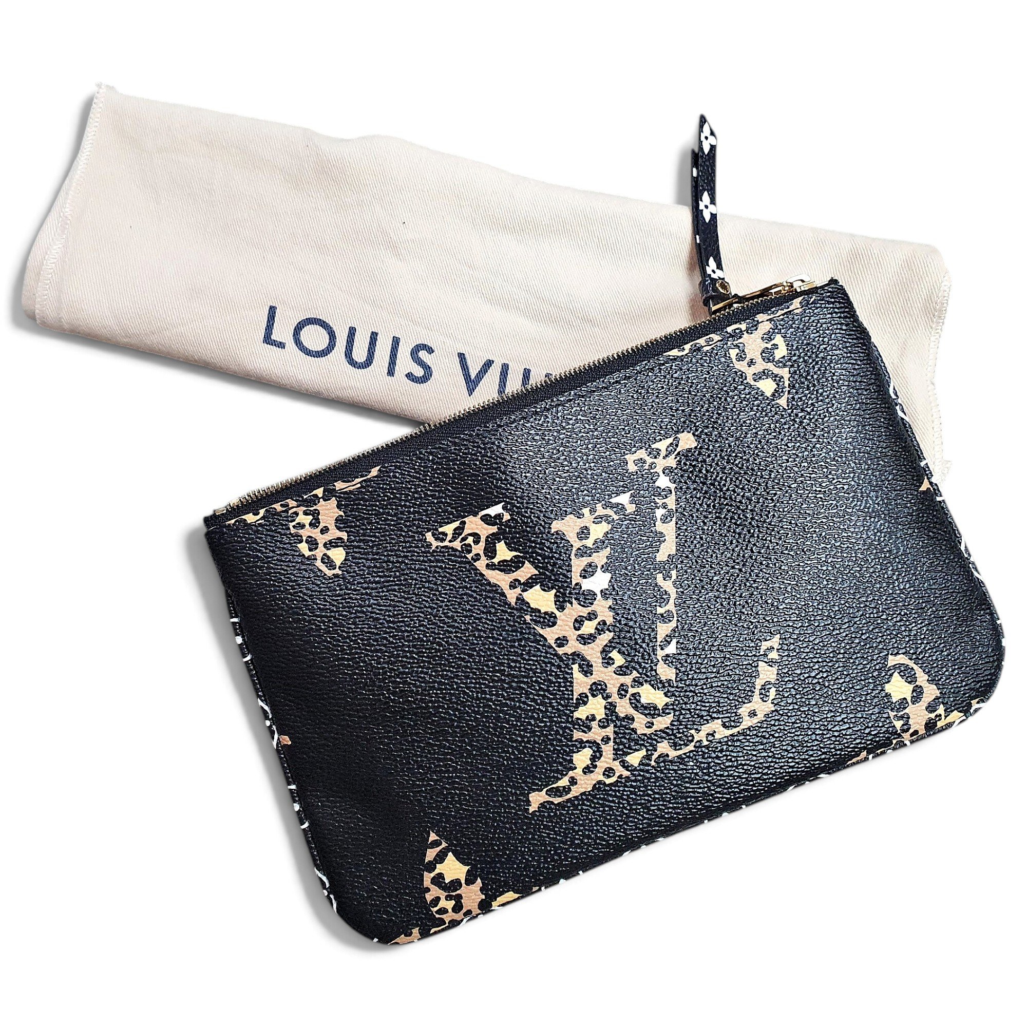Double zip clutch bag