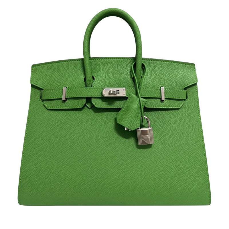 Hermes Vert Yucca Epsom Sellier Birkin 25 Palladium Hardware, 2023