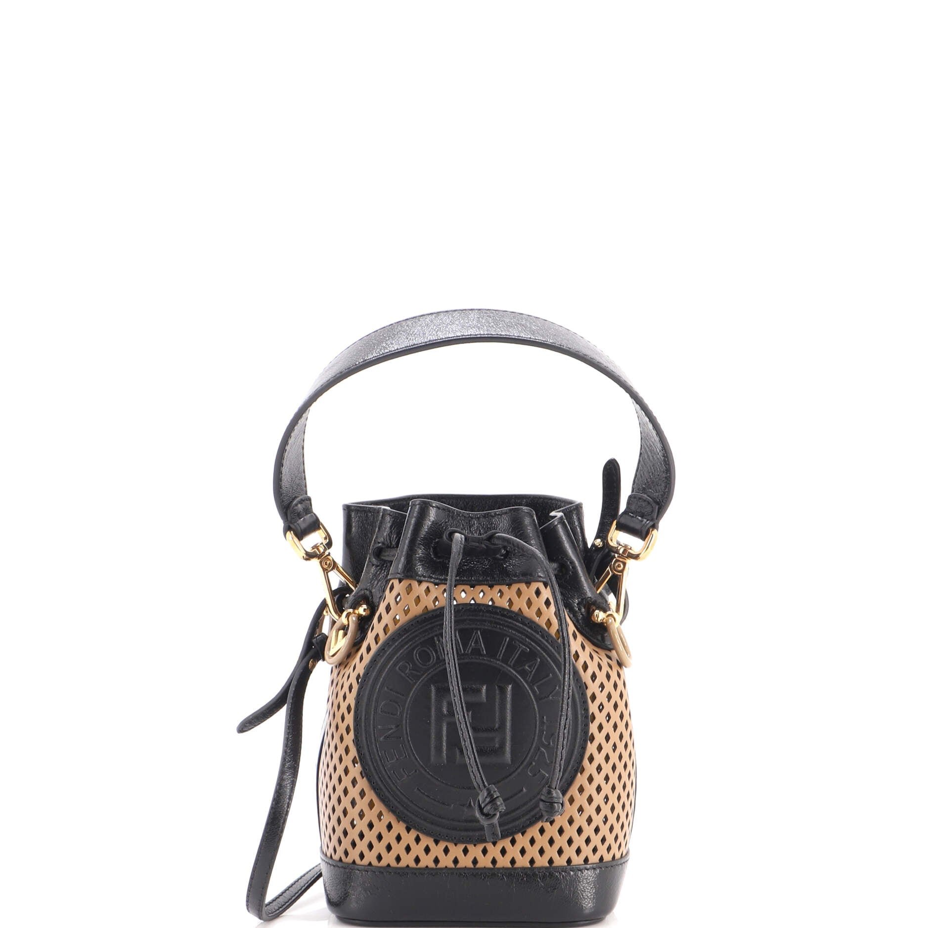 Mon Tresor Bucket Bag Perforated Leather Mini