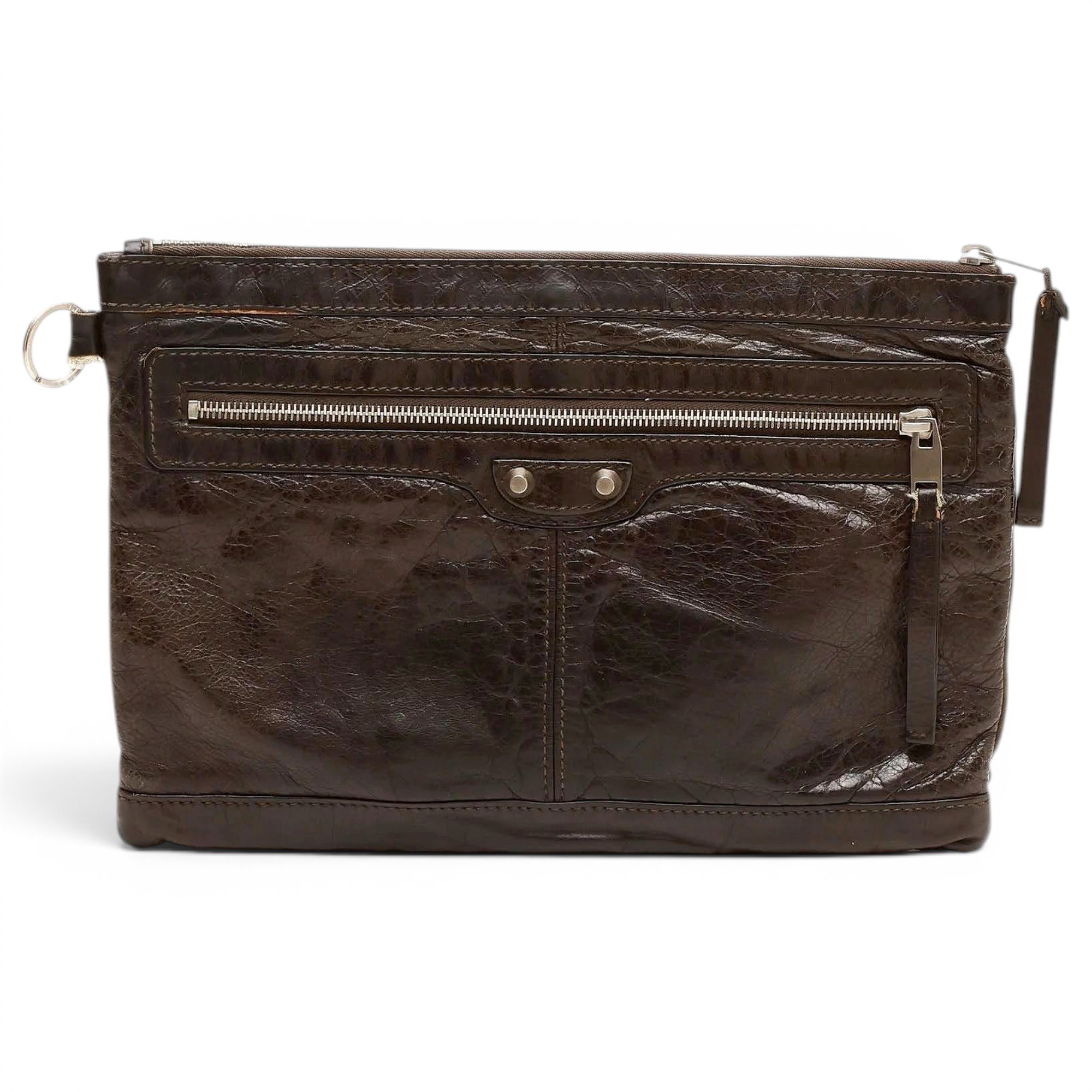 City Clip leather clutch bag