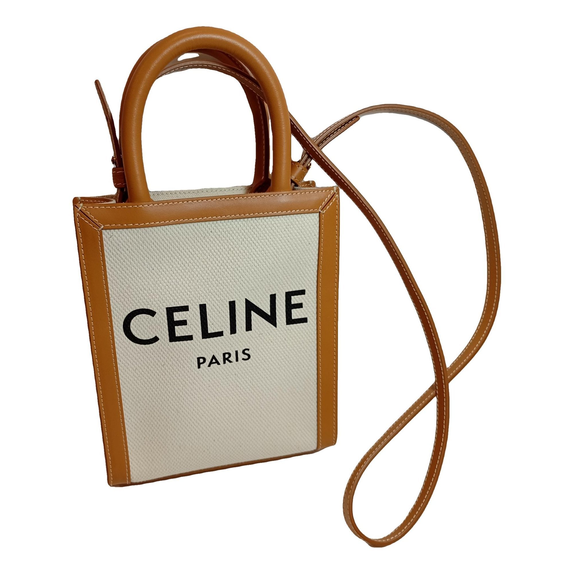 Cabas Vertical leather handbag