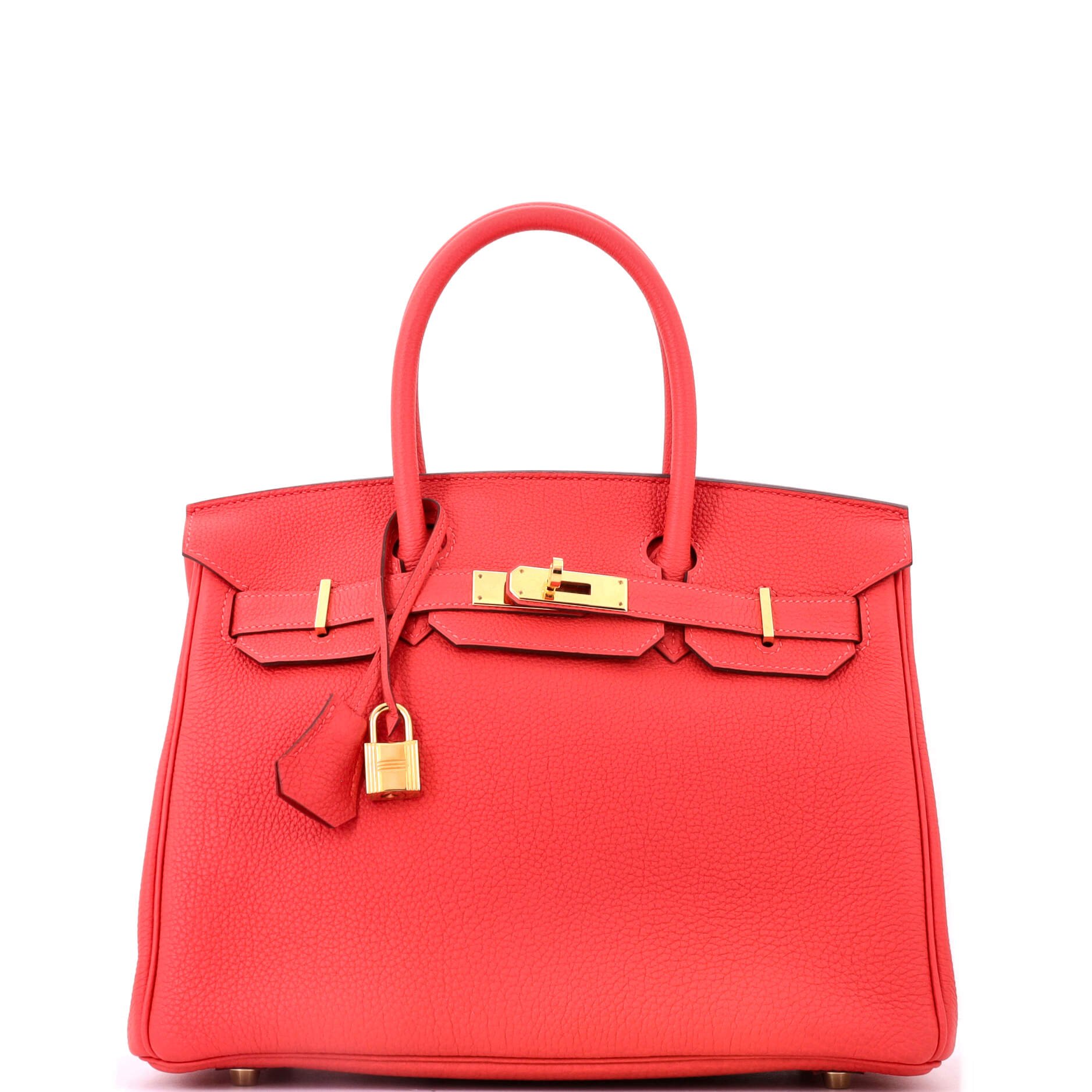 Birkin Handbag Rouge Pivoine Togo with Gold Hardware 30