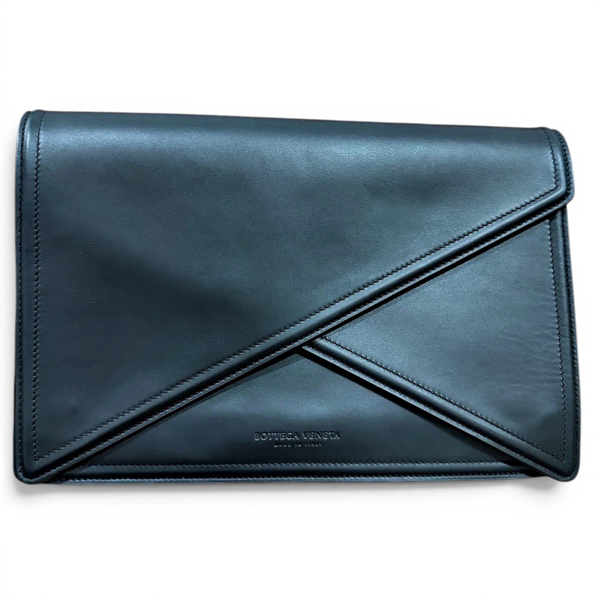 Leather clutch bag