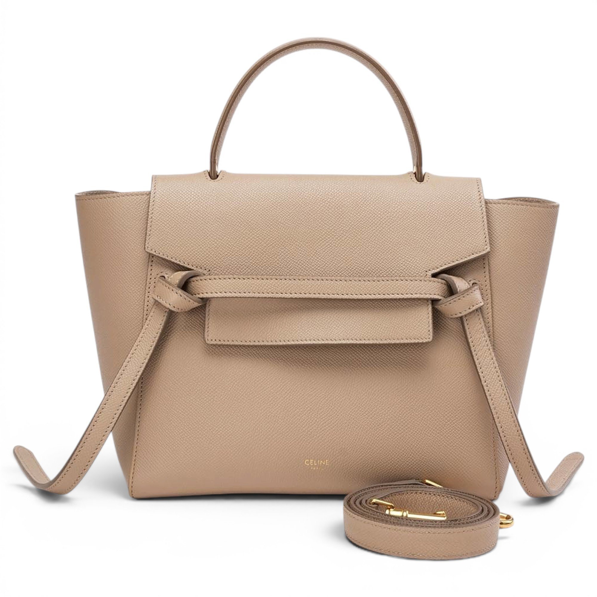 Belt leather handbag
