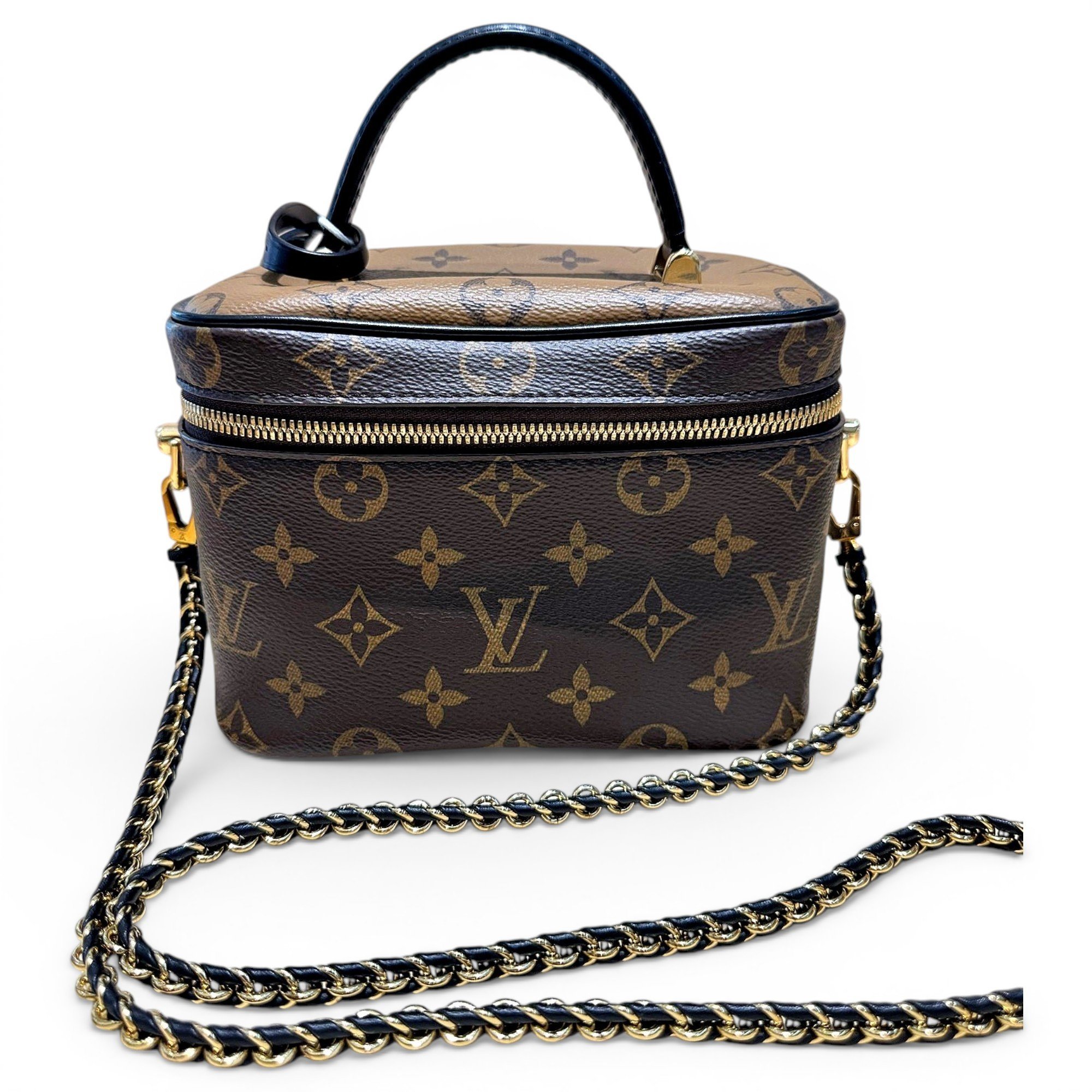 Vanity leather handbag