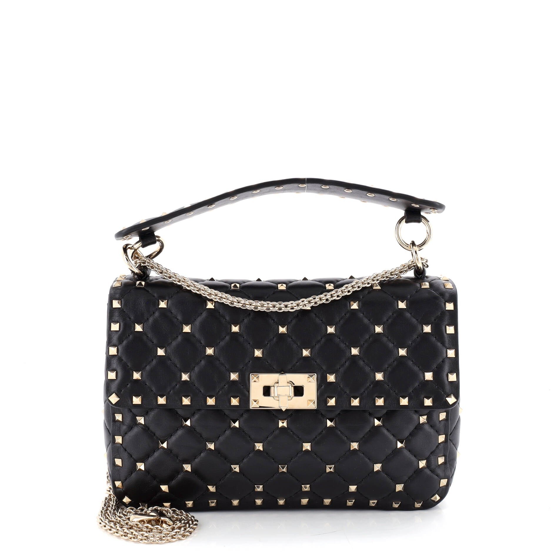 Rockstud Spike Flap Bag Quilted Leather Medium