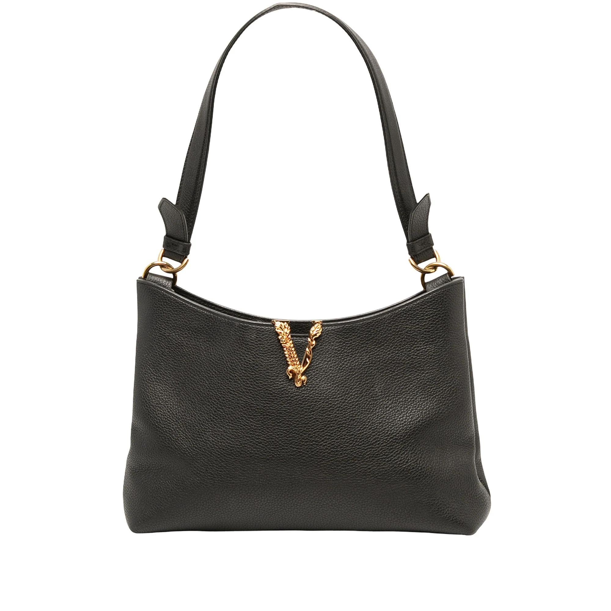 Versace Virtus pony-style calfskin handbag