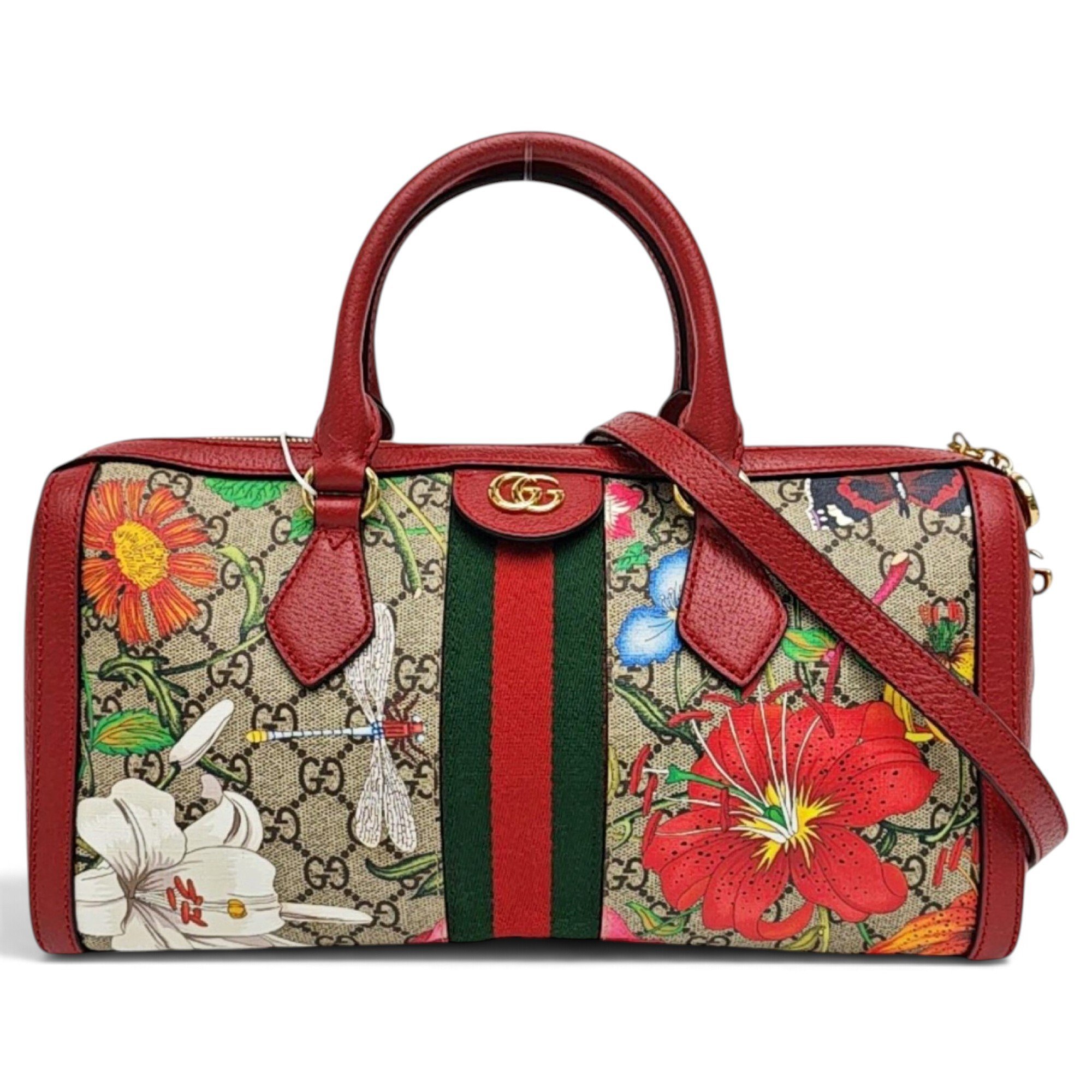 Ophidia Boston leather handbag