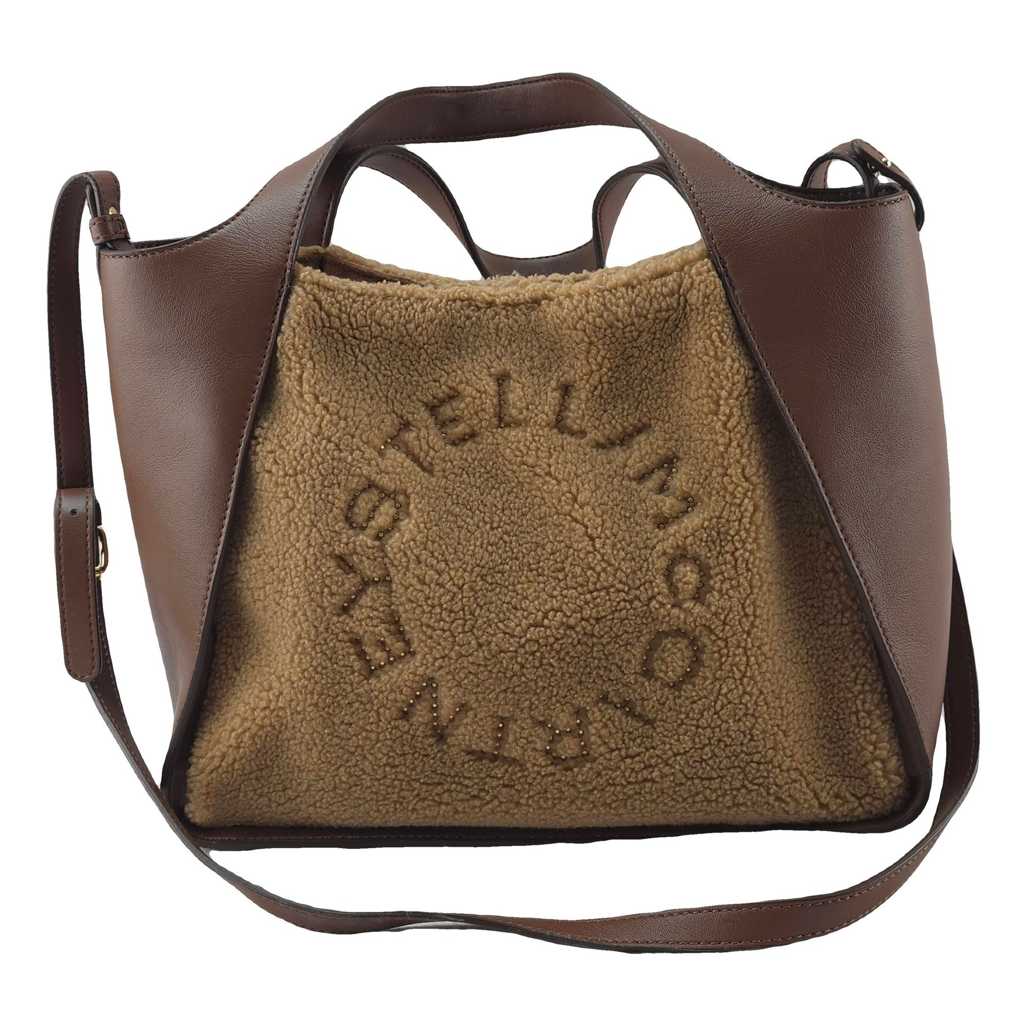 Logo vegan leather handbag