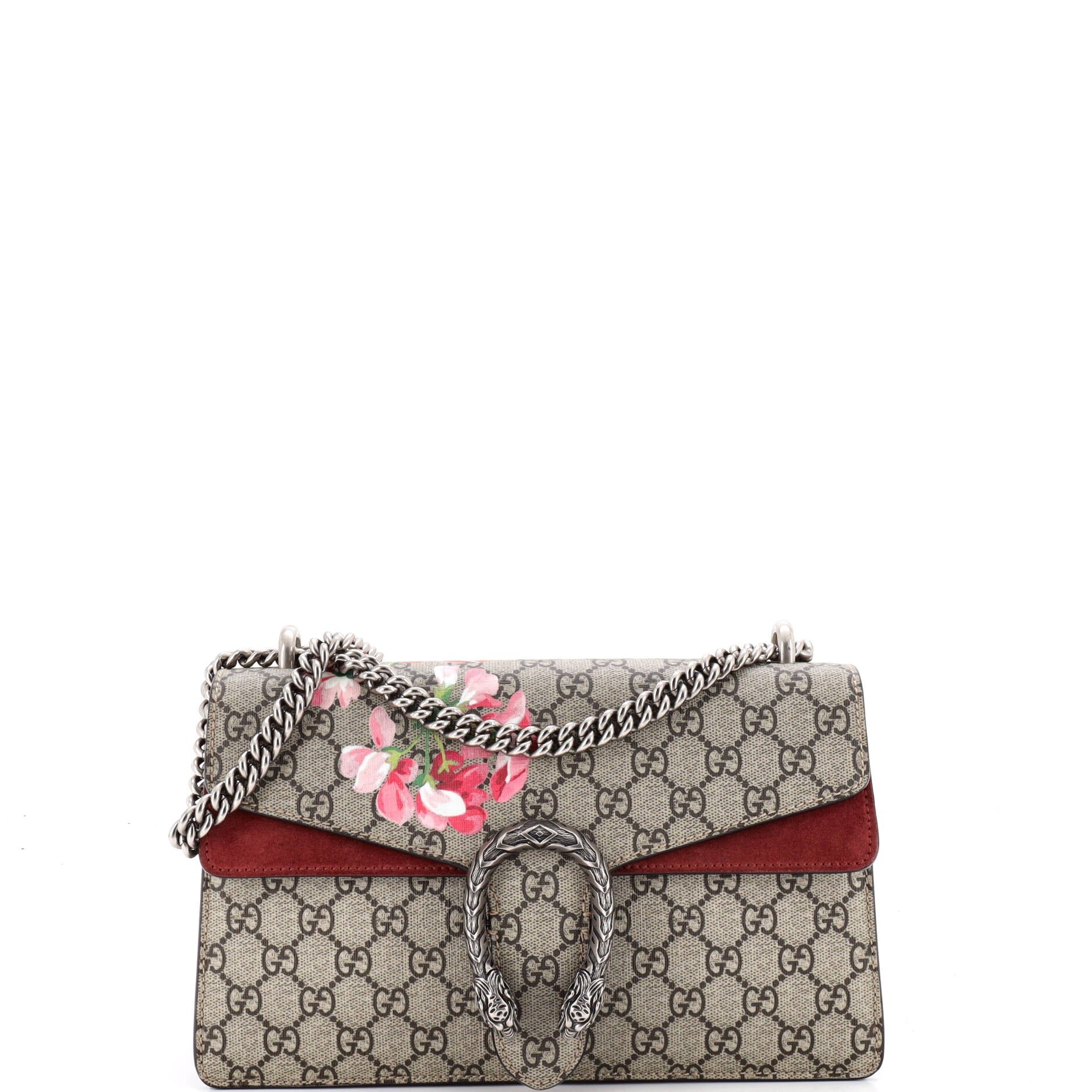 Dionysus Bag Blooms Print GG Coated Canvas Small