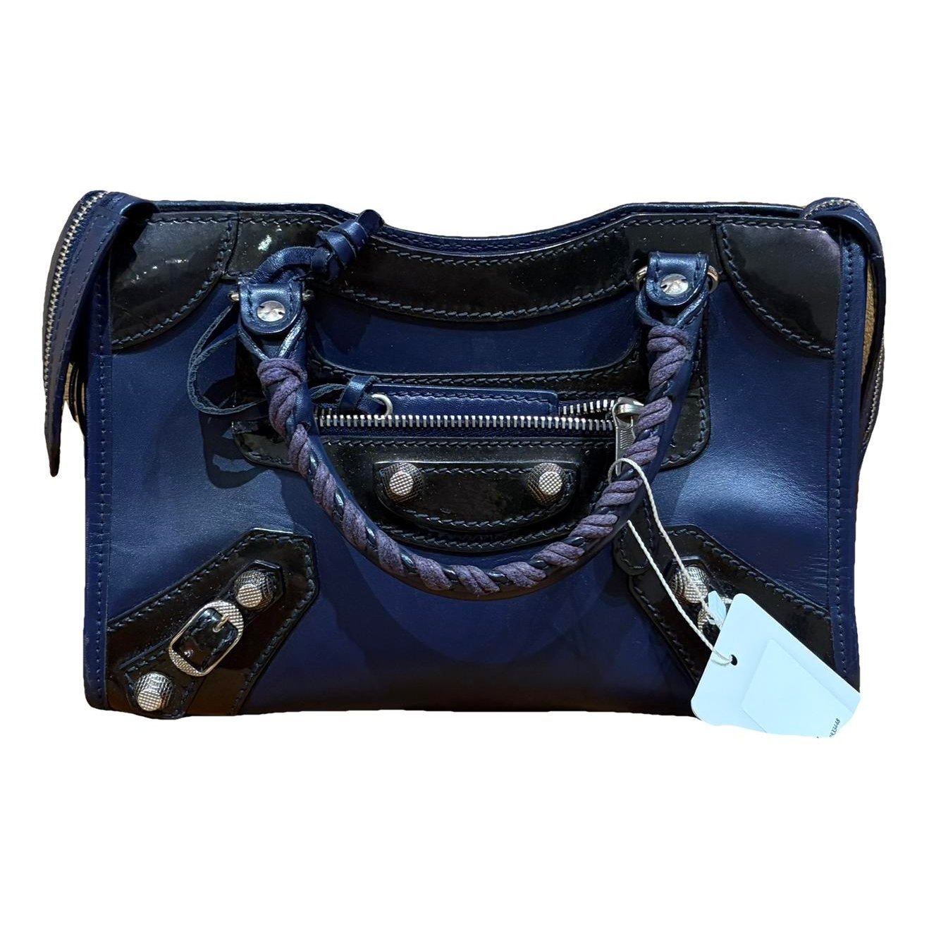 City leather handbag