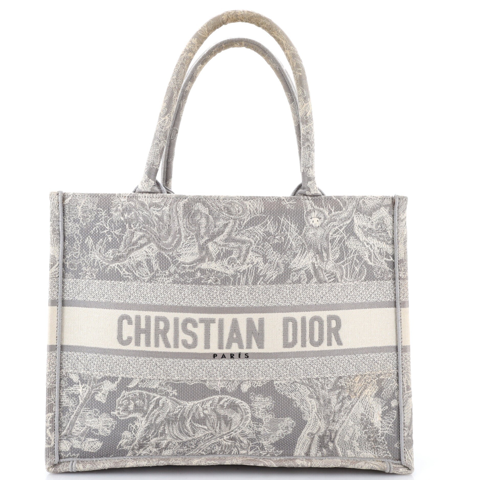 Book Tote Embroidered Canvas Medium