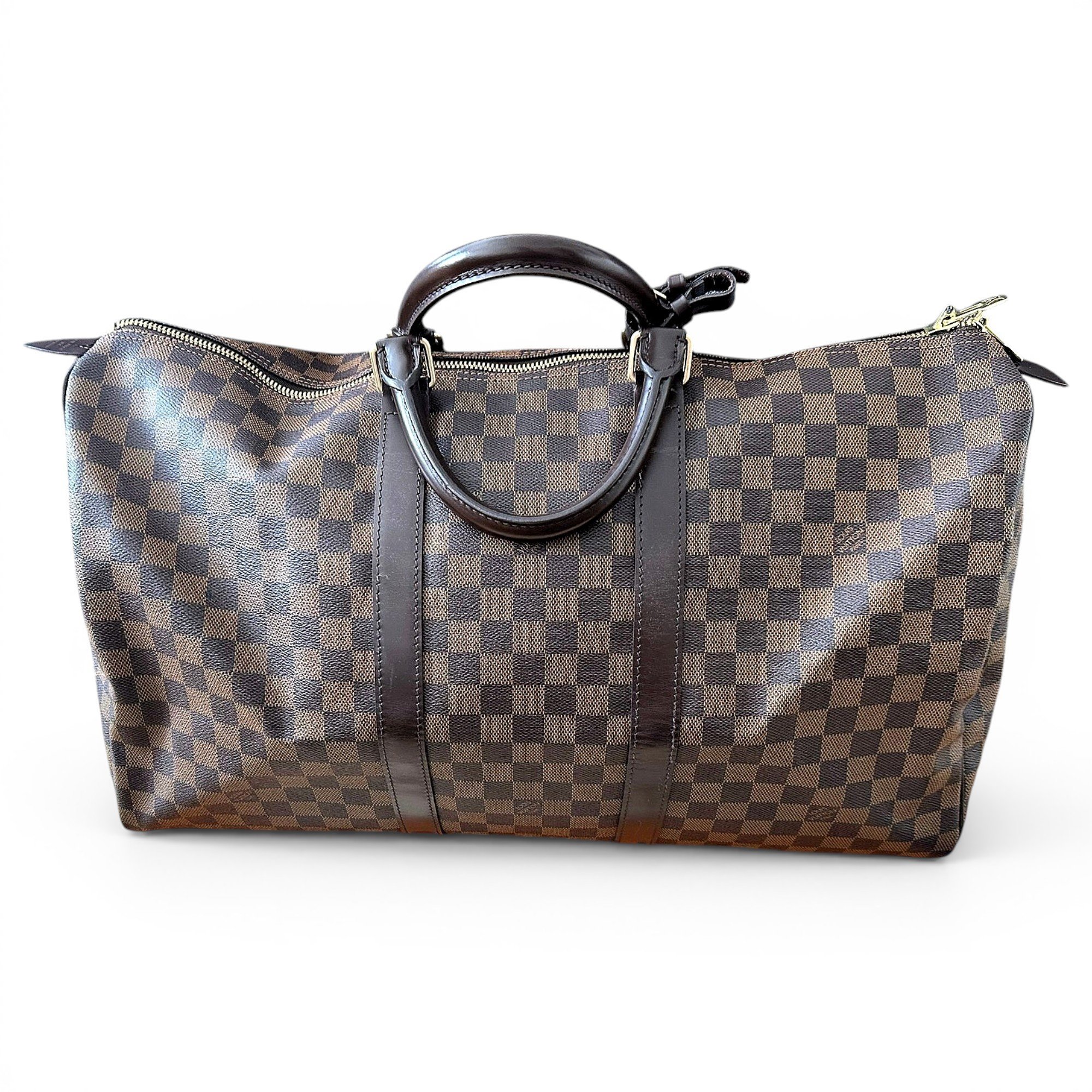 Keepall leather travel bag