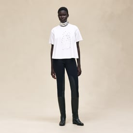 Embroidered flared t-shirt