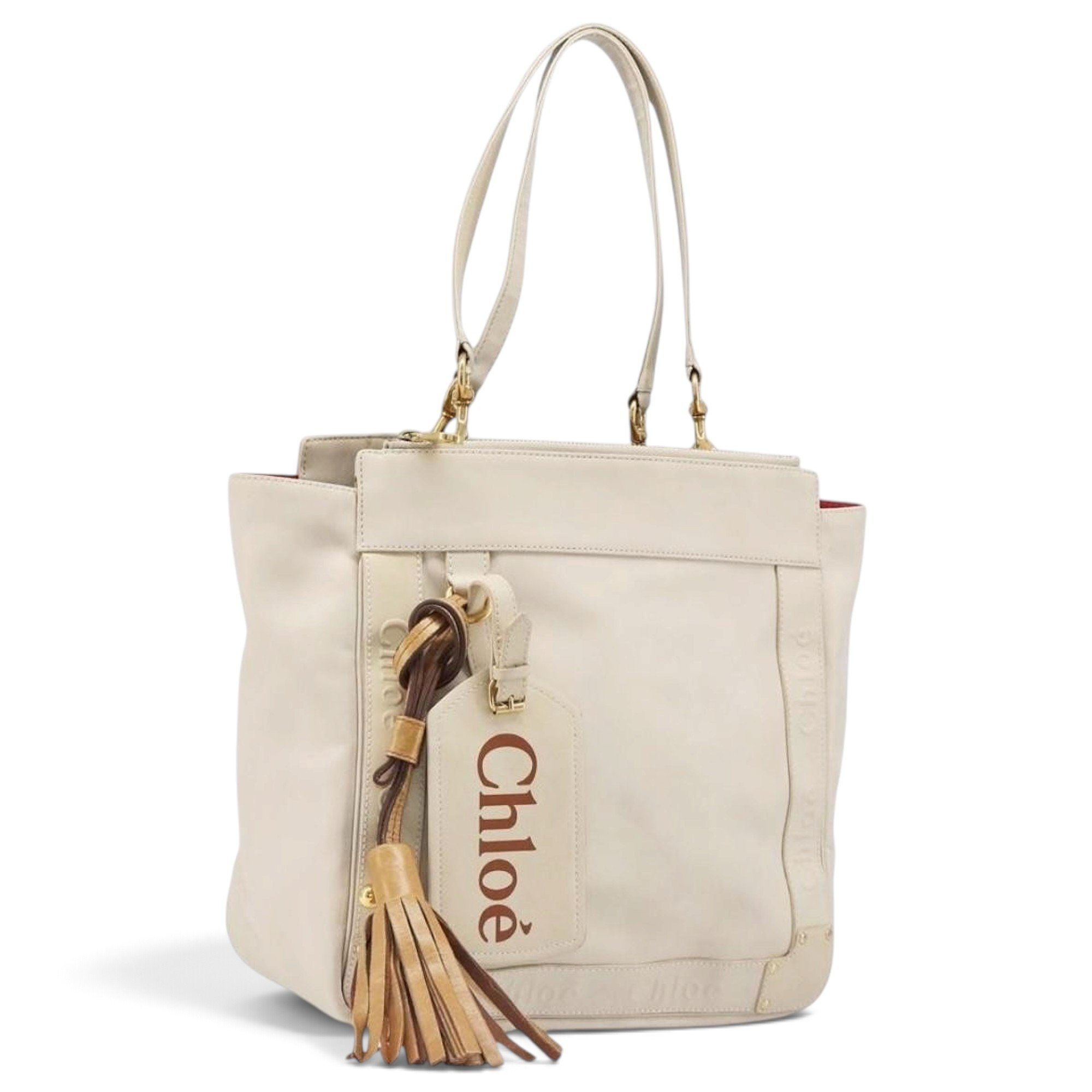 C leather tote