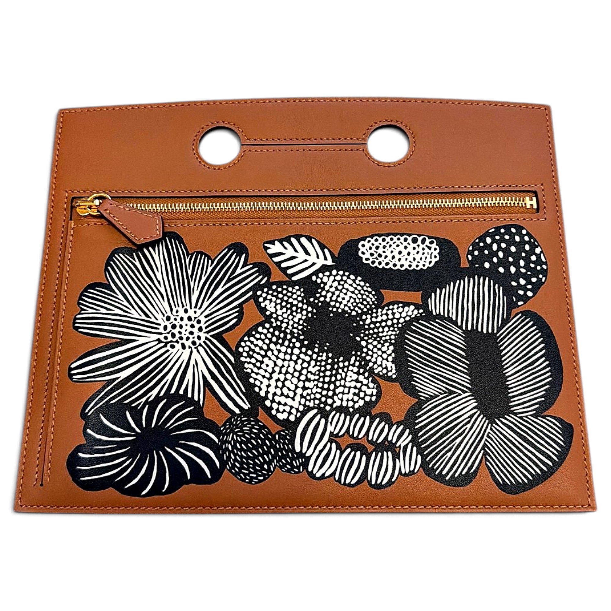 Leather clutch bag